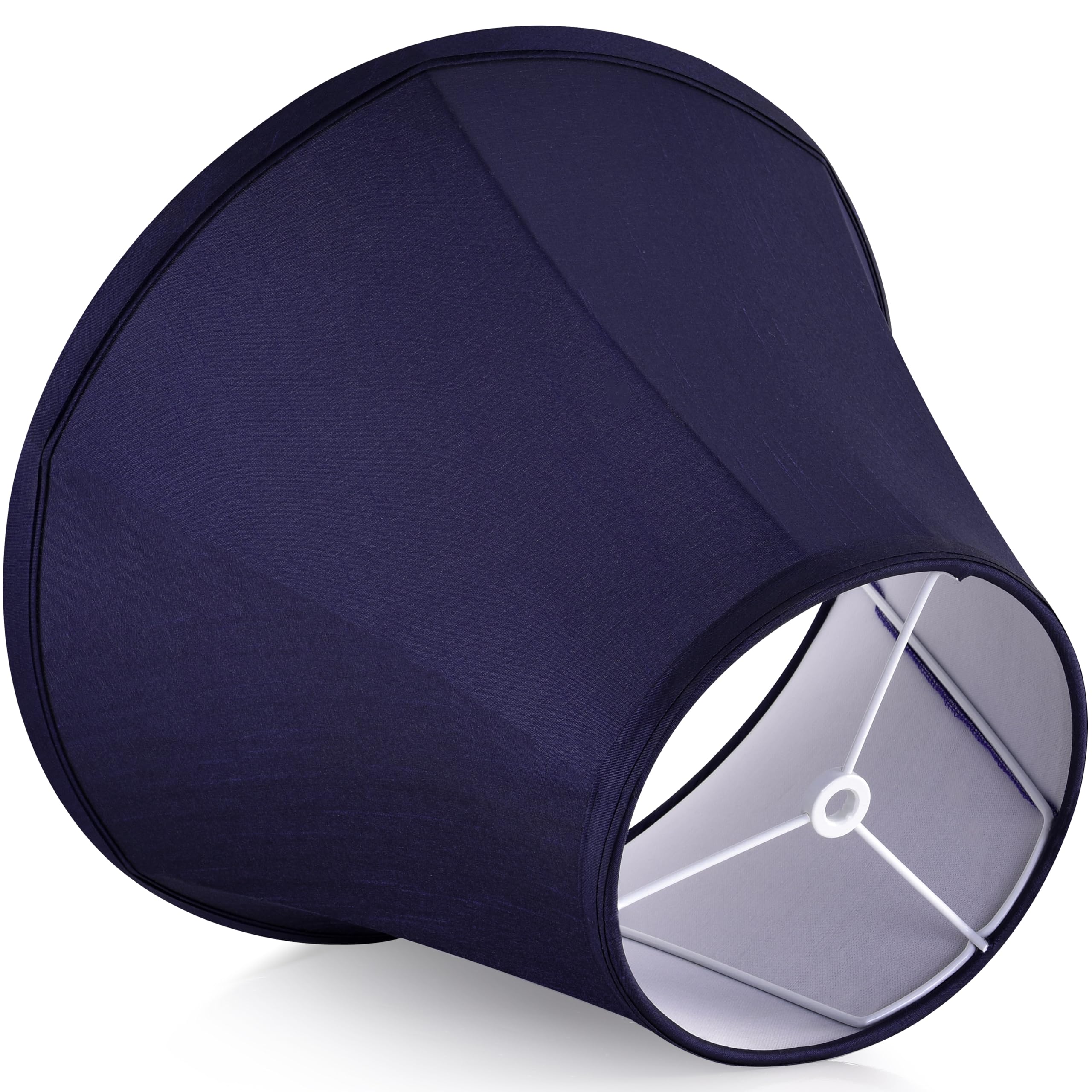 Blue Bell Lamp Shades Set Of 2 Medium Lamp Shade 7'' Top X 14'' Bottom X 10.2'' High(Spider) Traditional Fabric Lampshade For Ta