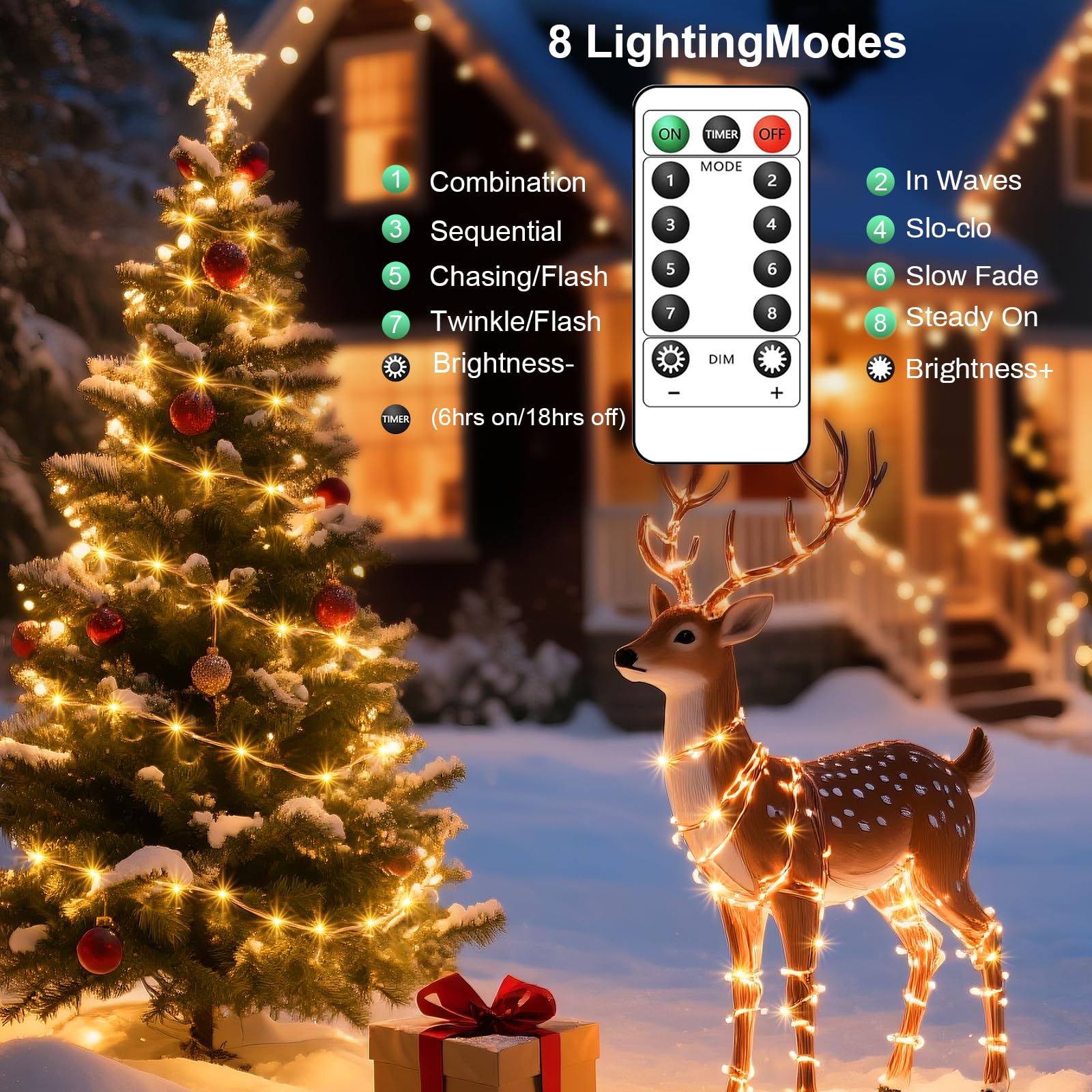 Yooumoga USB Fairy String Lights, 16ft 50 LED, Warm Color, Waterproof, with Remote & Timer, Battery Powered for Indoor Decor