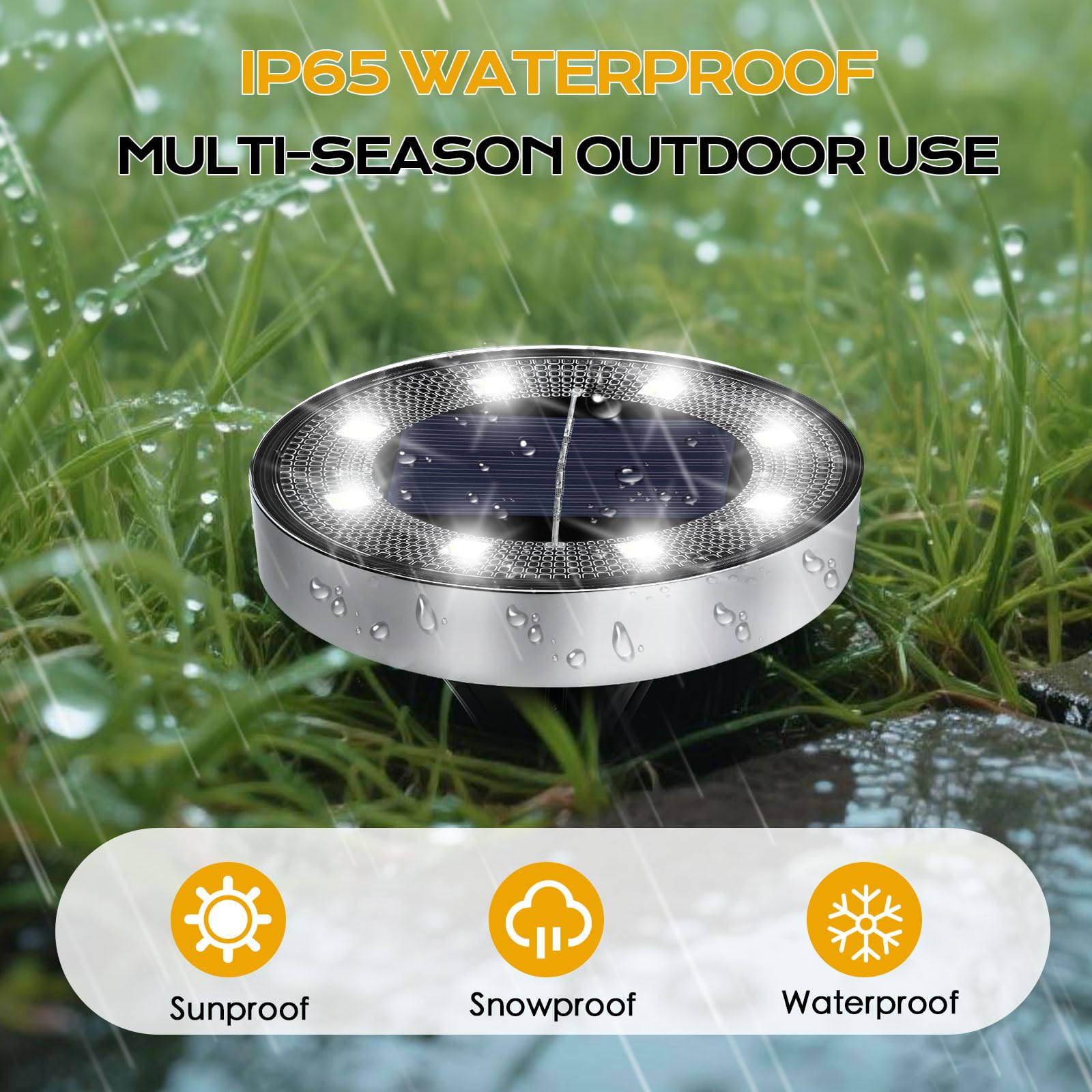 Solar Lights Outdoor 16 Pack  Solar Garden Outdoor Waterproof Pathway Lights Bright In-Ground Light Outdoor Lighting Decor For Lawn  Patio  Yard  Driveway  Step And Walkway White Light