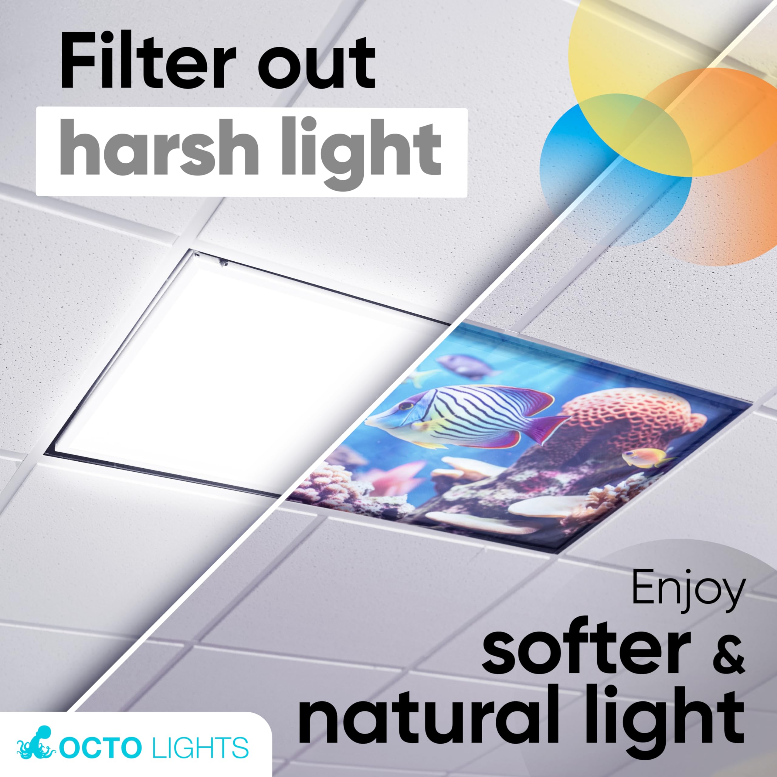 Light Covers For Ceiling Lights Classroom - Magnetic Ocean Cover For Fluorescent Or Led Fixture - Must Haves For Teacher Supplie