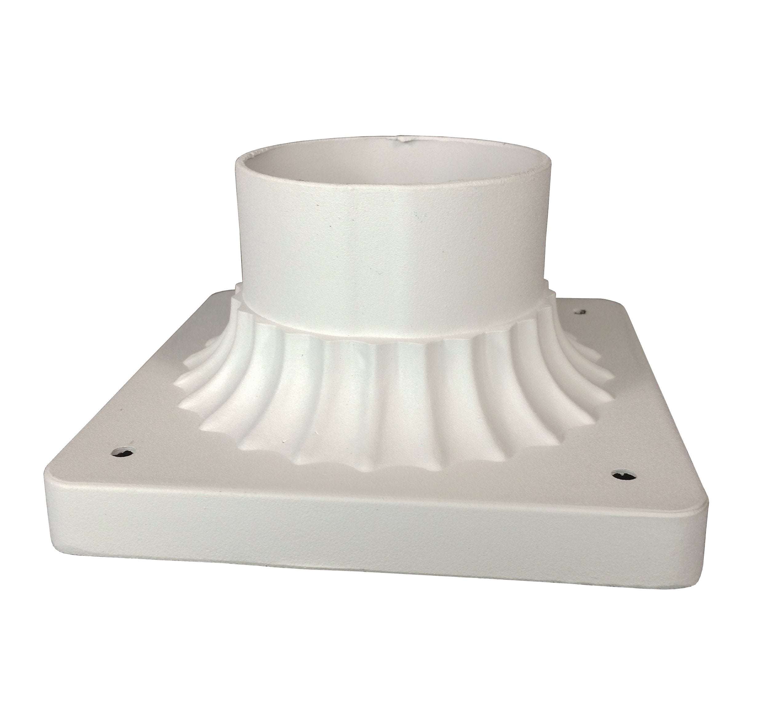 Trans Globe Lighting TG100 WH Transitional Base Mount Outdoor-Post-Lights, 3-1/4-Inch, White