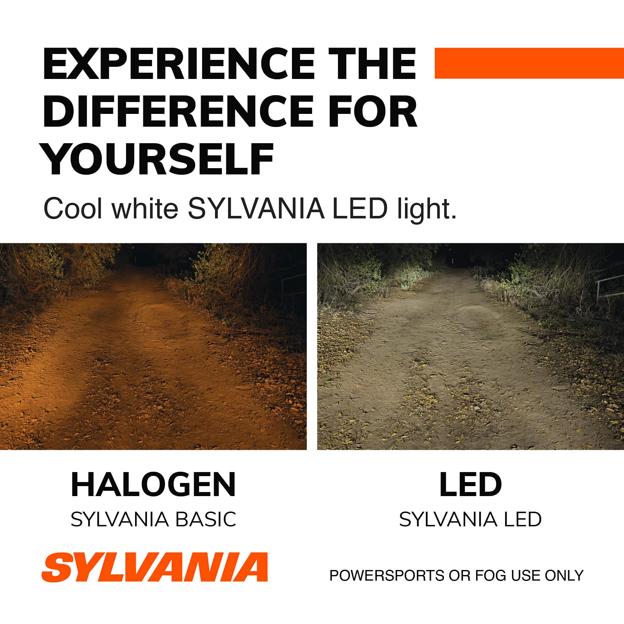 SYLVANIA H11 LED Headlight Bulbs - 2 Pack for Off-Road Use & Fog Lights - Multicolor, Model H11SL.BX2