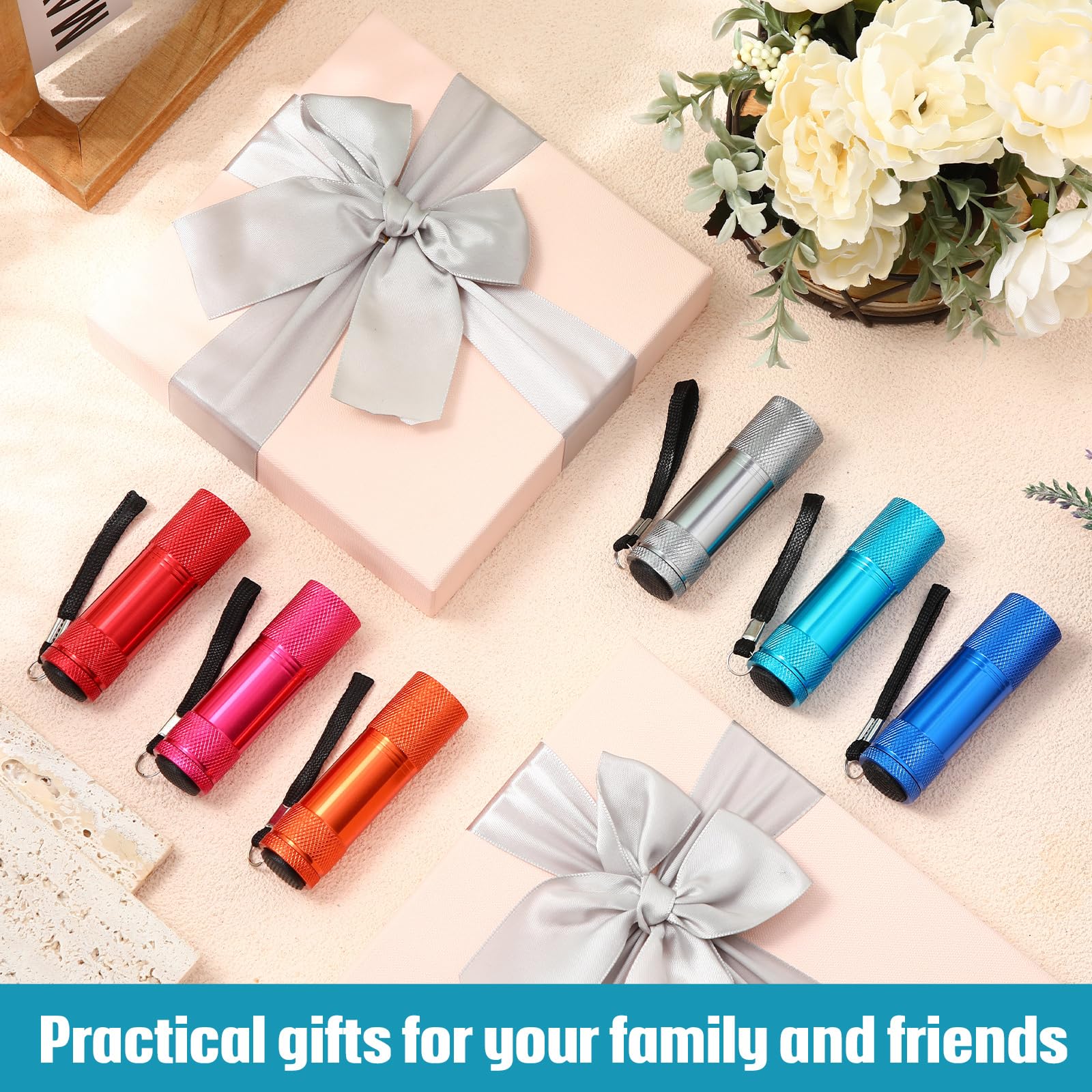 VIHOSE Mini Flashlights Bulk - 20 Pcs Aluminum LED Handheld Flashlights, Lovely Color, Ideal for Night Reading, Camping, and Emergencies