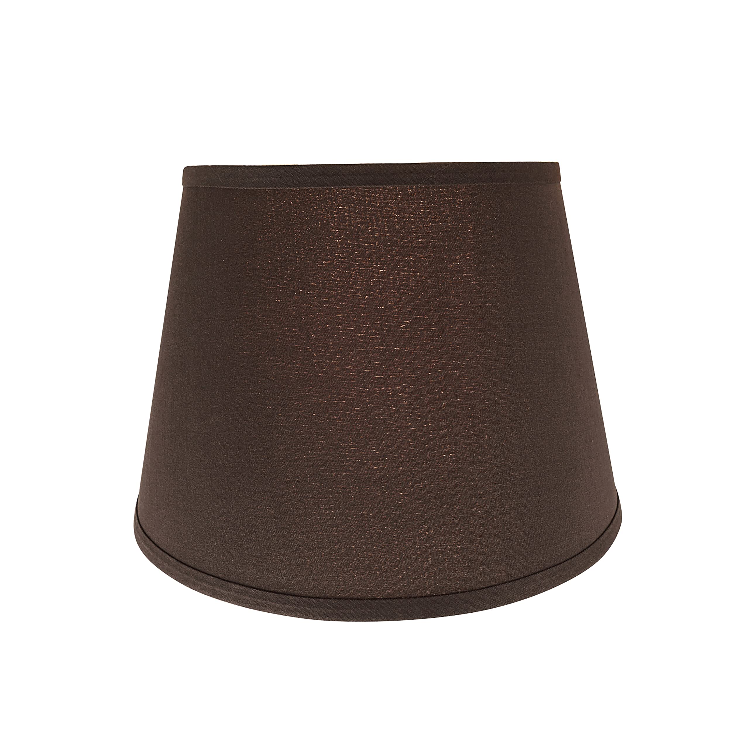 Aspen Creative 58952, Empire Uno Lamp Shade, Dark Brown, 9&quot; Top X 13&quot; Bottom X 9&quot; Slant Height, Slip Uno 33Mm
