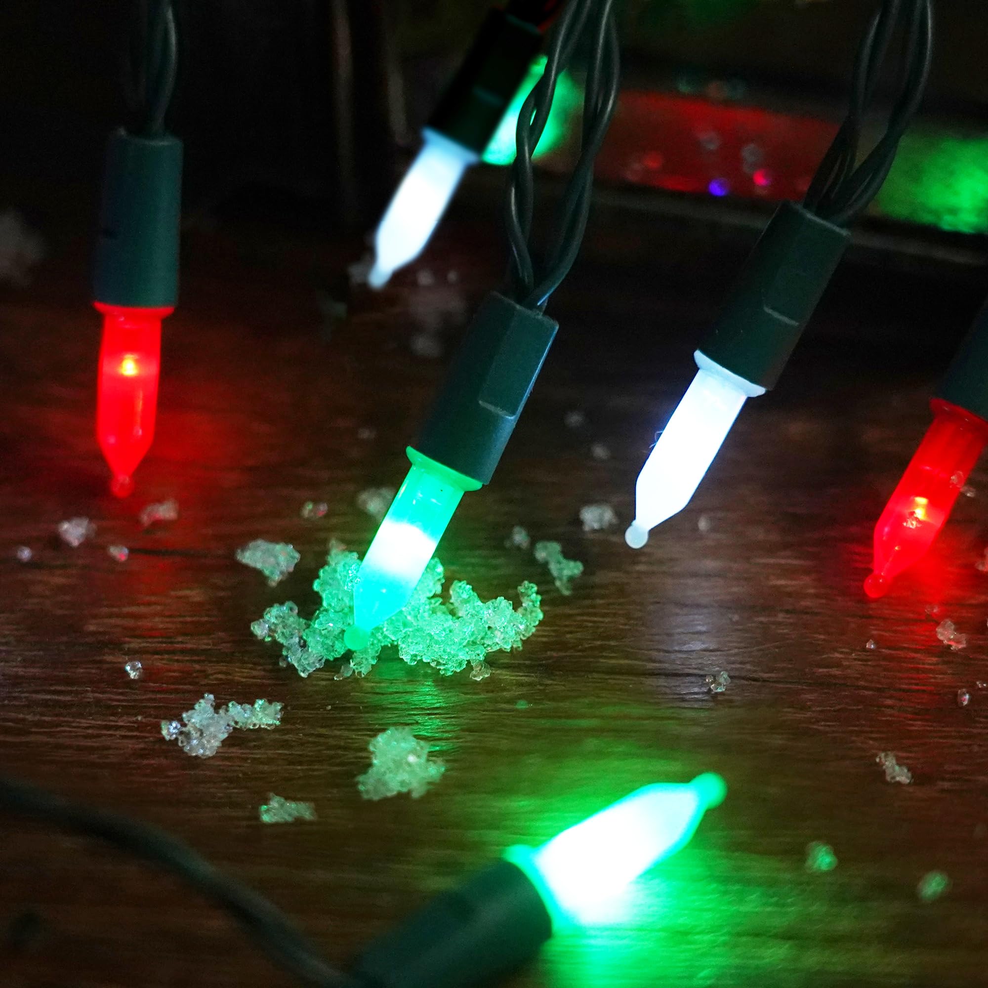 Recesky 100 Led Christmas String Lights With Remote - 33Ft Mini Bulb Battery String Lights - Fairy Lighting Decor For Indoor Decor Greenery Wreath Lawn Bedroom Christmas Decorations - Red White Green