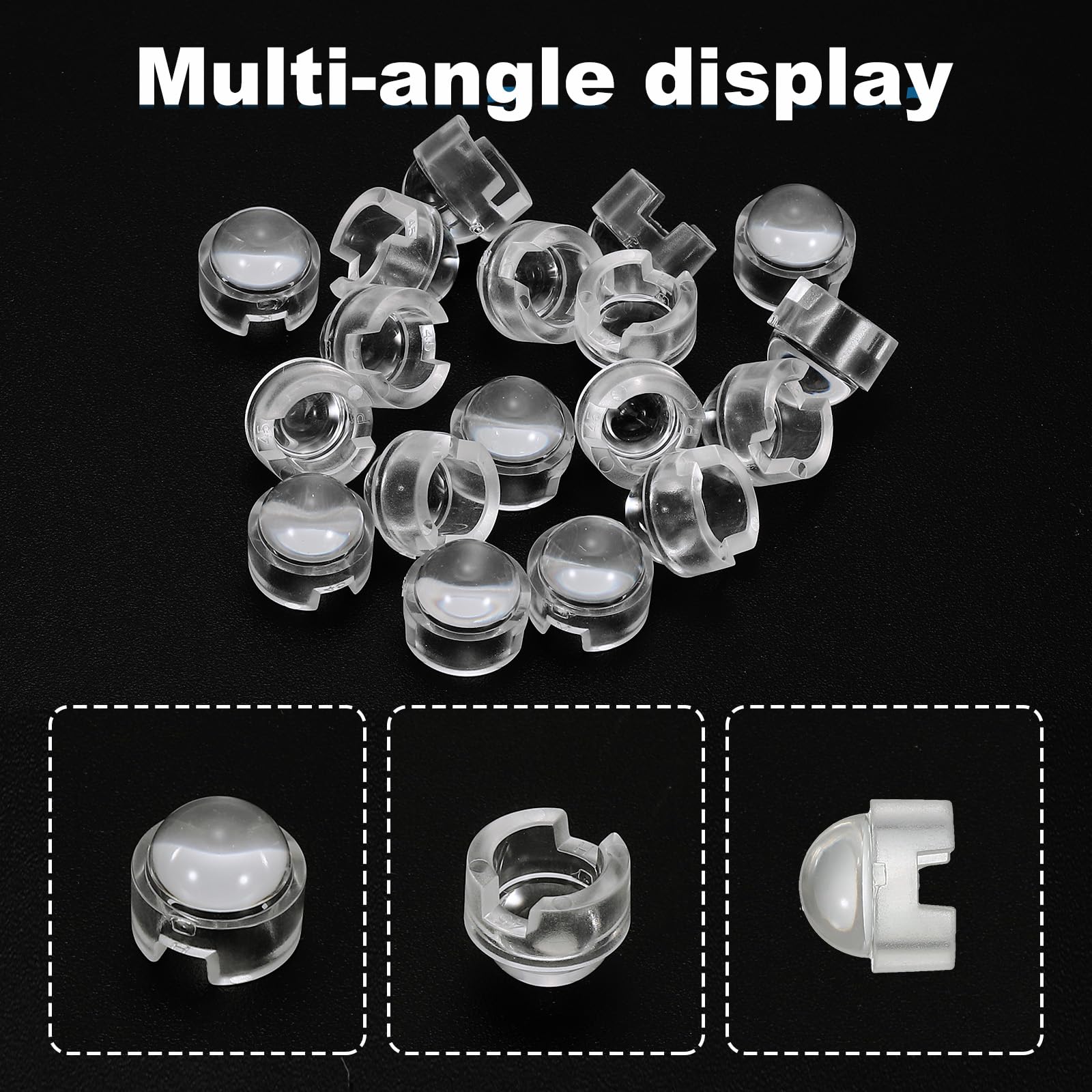Patikil 12Mm Led Convex Lens, 36 Pack 45 Degree Beam Angle Pmma Acrylic Led Optical Convex Condenser Lens For 1W 3W Led Lamp Bea