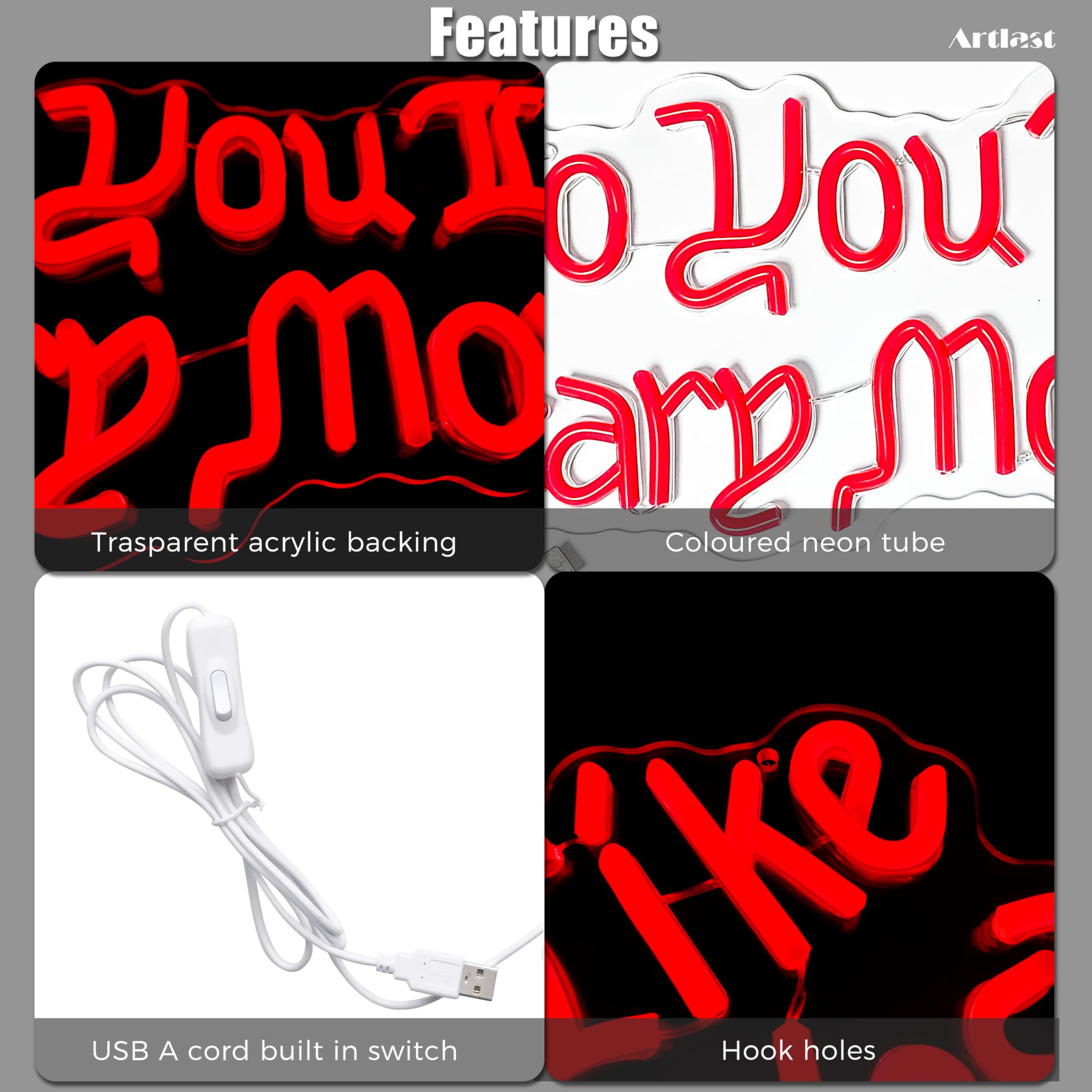 Artlast LED Neon Sign - inDo You Like Scary Moviesin - 17inx5.98in - Red - Acrylic - Halloween Party Decor