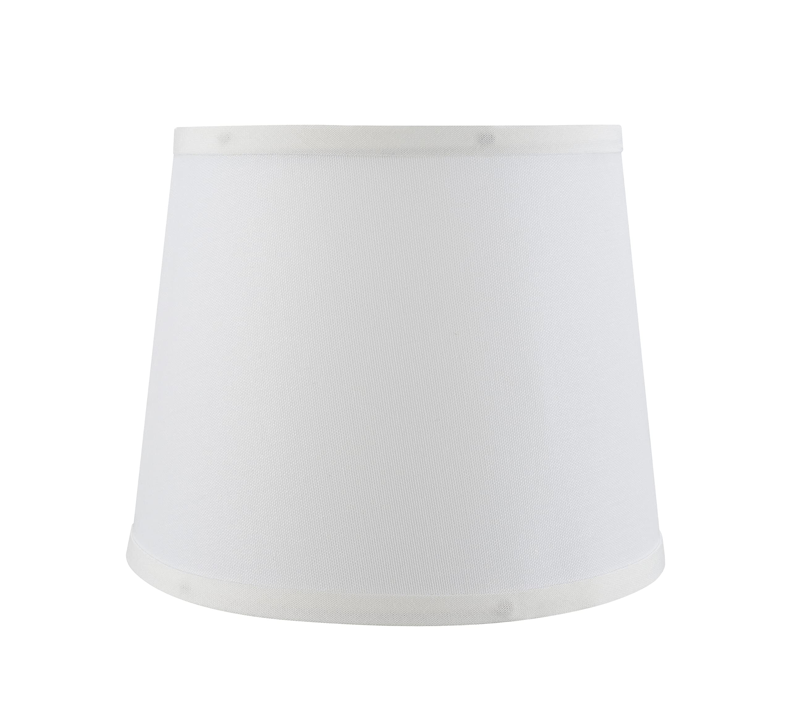 Aspen Creative 38007-2, Empire Collapsible Spider Lamp Shade, White, 9 Top x 11 Bottom x 9 Slant Height, Set of 2