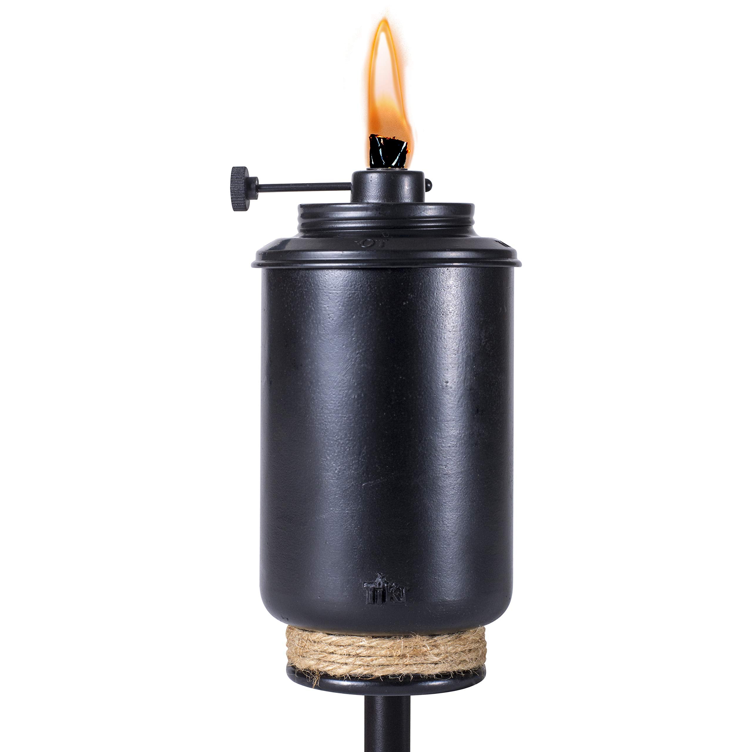 TIKI Adjustable Flame Torch, 65-Inch, Resin, Black, Model 1119014