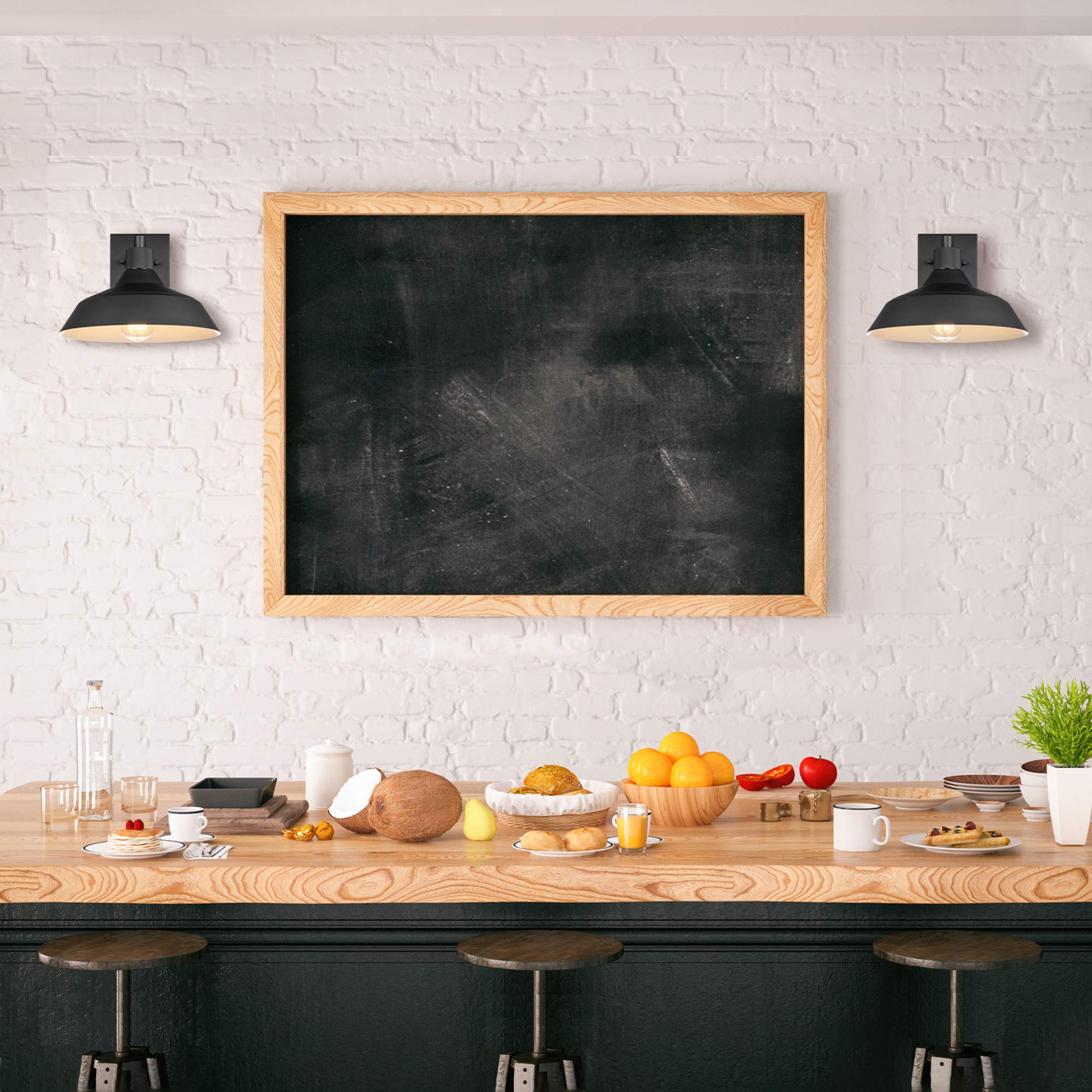 Globe Electric Wall Sconce, Modern Farmhouse, Matte Black, Indoor/Outdoor, 12x11x9 inches, Model 44569, 60W Bulb