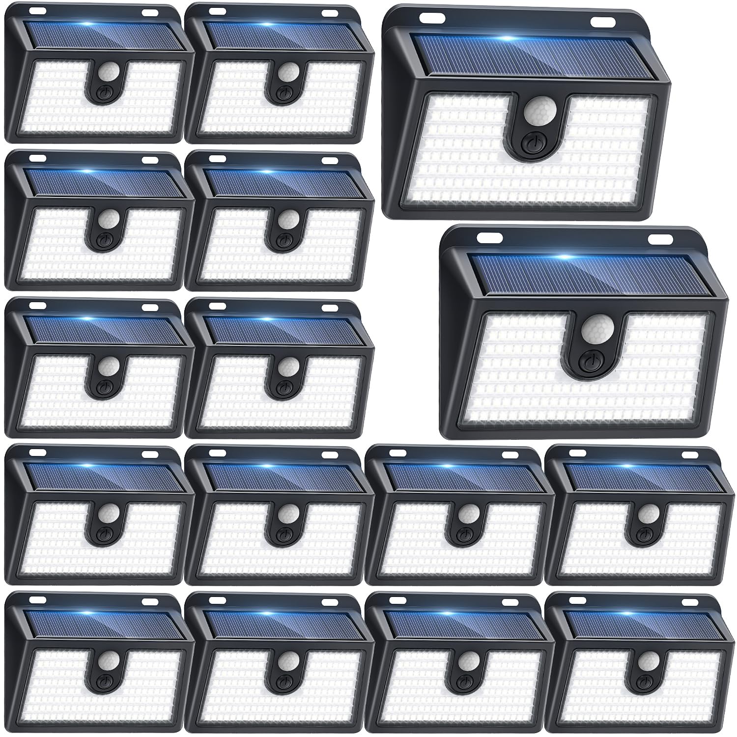CLAONER Solar Motion Sensor Lights, 16 Pack, Cool White, Waterproof, 3 Lighting Modes, Model SL366AB