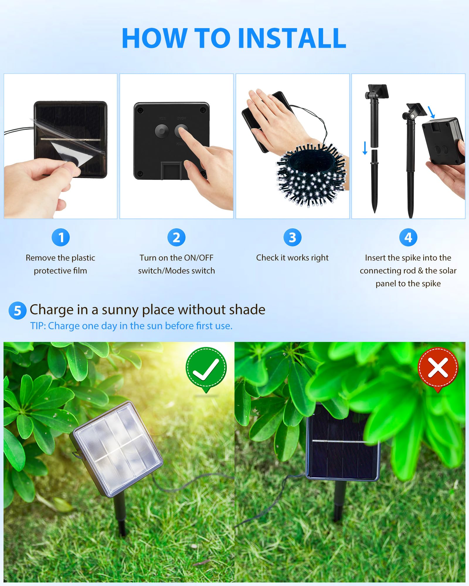 Brightown 2 Pack Solar String Lights For Outside, Each 46Ft 120 Led Solar String Lights Outdoor With 8 Modes, Ip65 Waterproof So