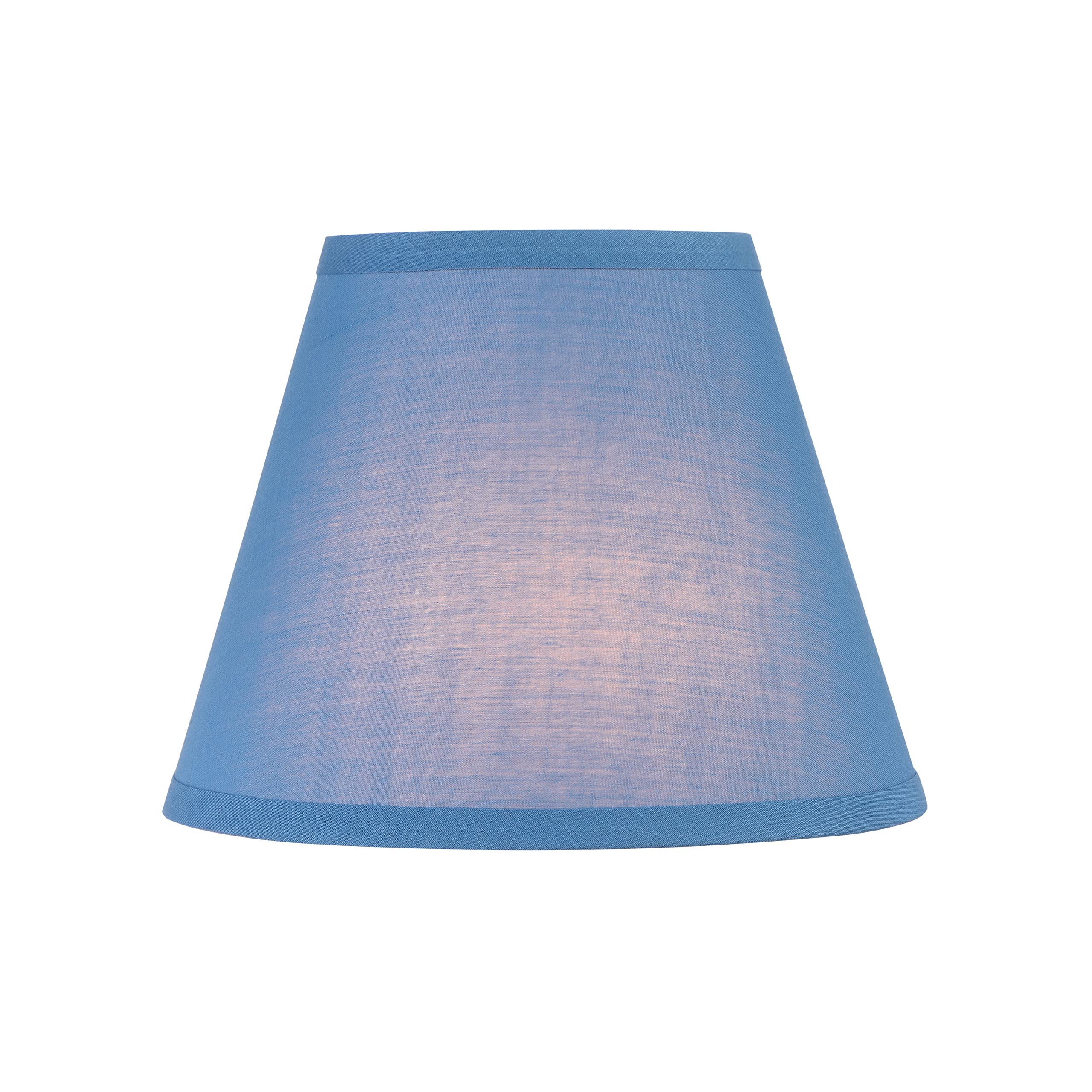 Aspen Creative 58914, Empire Uno Lamp Shade, Steel Blue, 5'' Top X 9'' Bottom X 7'' Slant Height, Slip Uno 33Mm