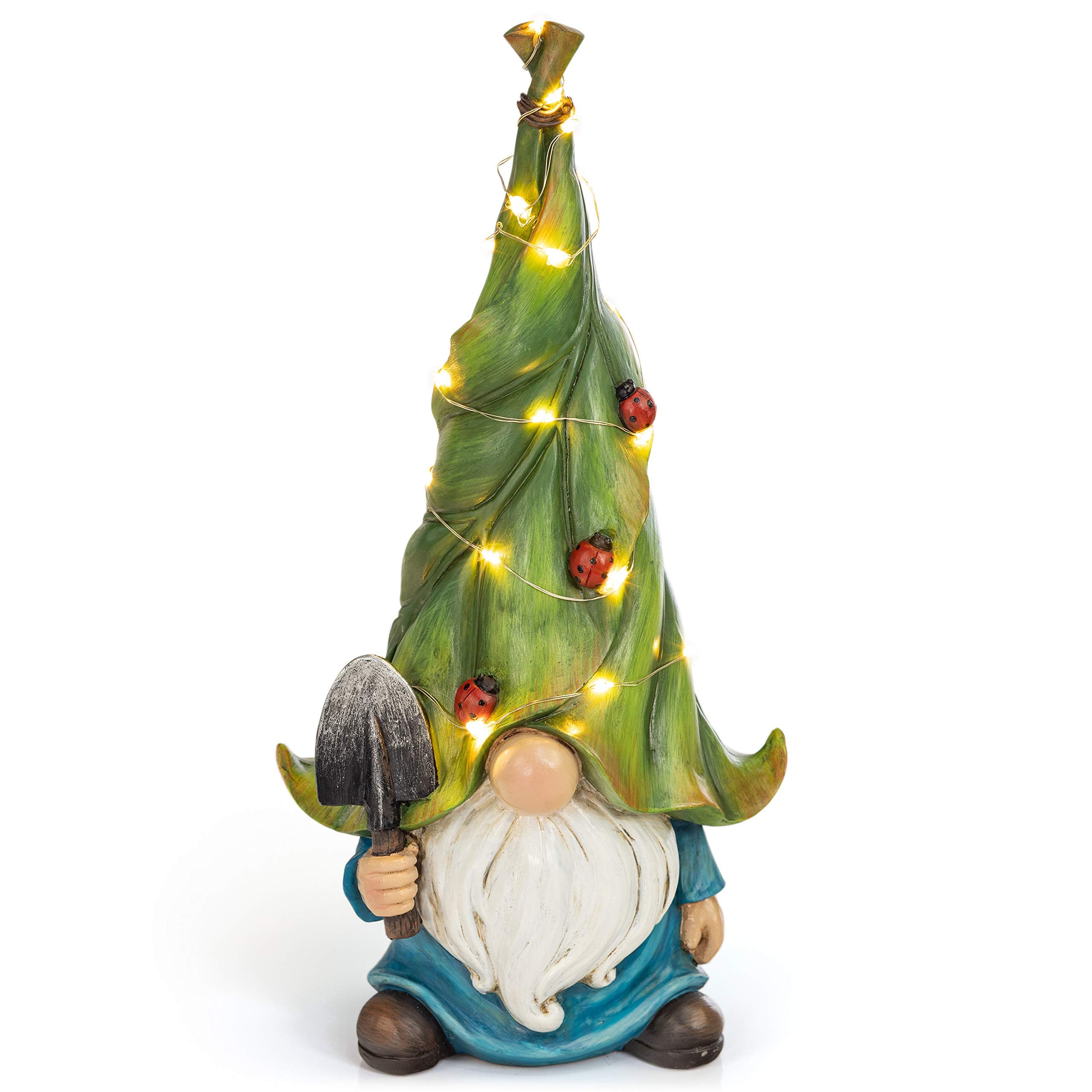 VP Home Whimsical Garden Gnomes Lawn Gnome with Solar Light Great Addition for your Garden Solar Powered Garden Gnome Christmas