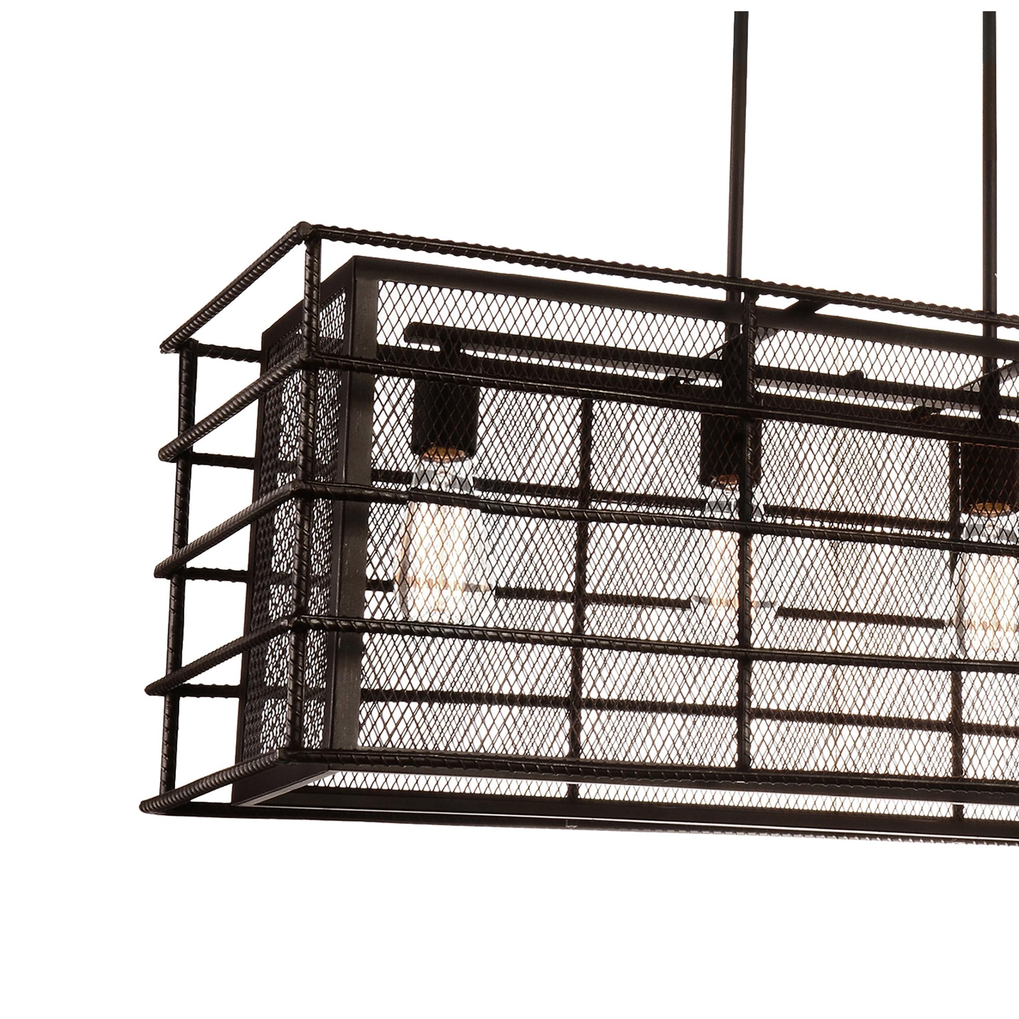 CWI Lighting Darya 4 Light Down Contemporary Metal Chandelier in Brown