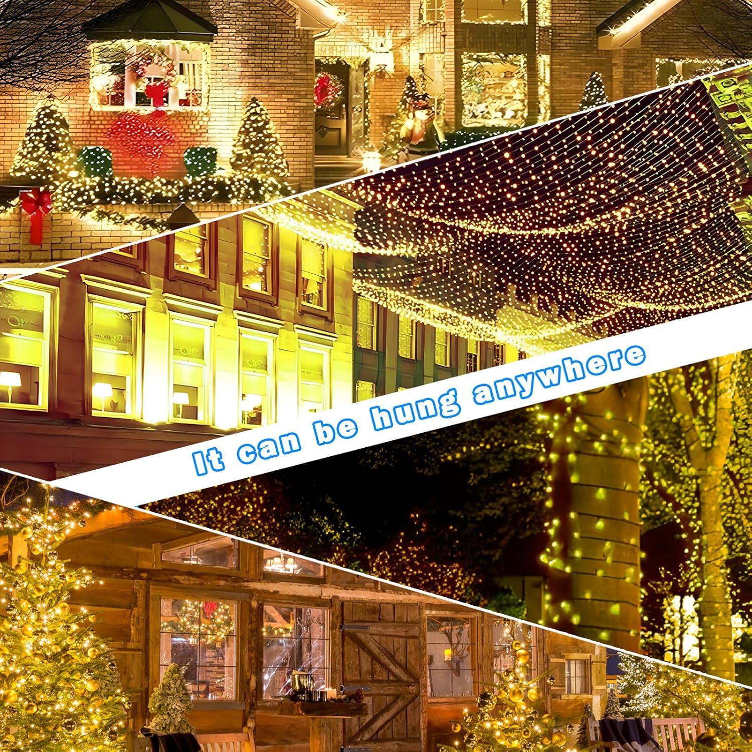 Solarbaby Solar Christmas Lights Outdoor  164Ft 500Led Solar Sting Lights  19 Modes Solar Fairy Light Outdoor For Xmas Tree  Garden  Porch  Christma Decoritons  Warm White