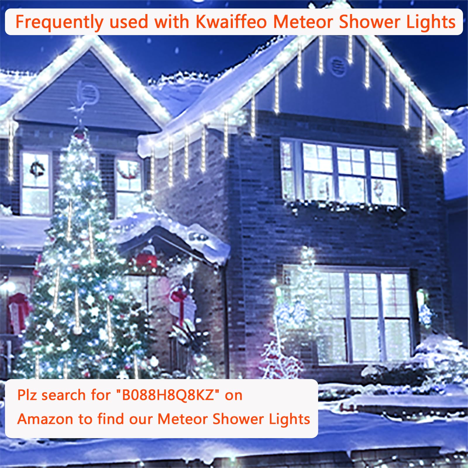 Kwaiffeo Christmas Lights, 100Ft 300Led Connectable Waterproof String Lights Outdoor Indoor, 8 Modes Twinkle Lights For Room Bed