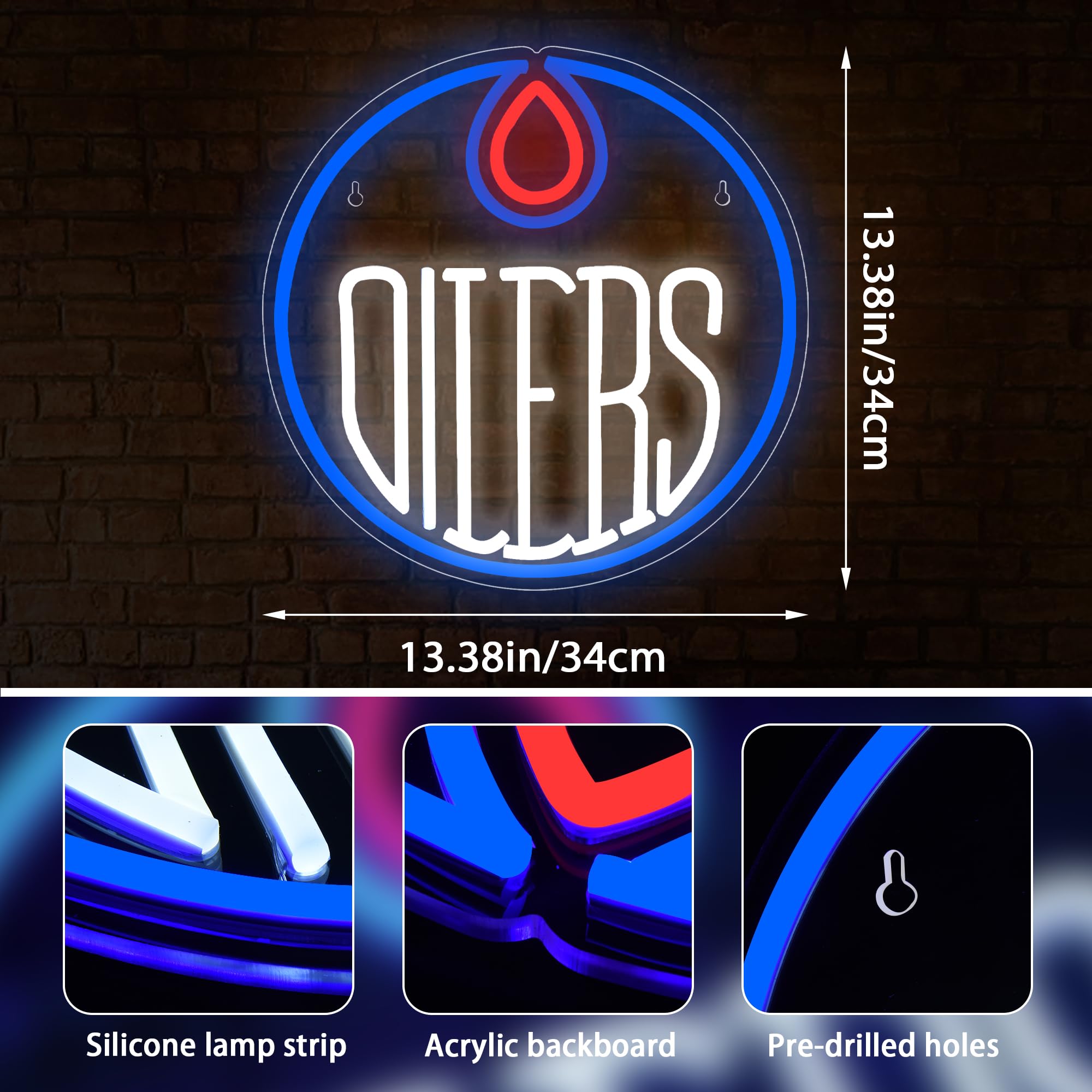 Ice Hockey Neon Sign Wall Decor Sports Neon Sign For Man Cave Hockey Player Led Light For Garage Decor Dormitory Bar Club Shop Wall Great Birthday Gift For Sports Fans(Zkxd161)