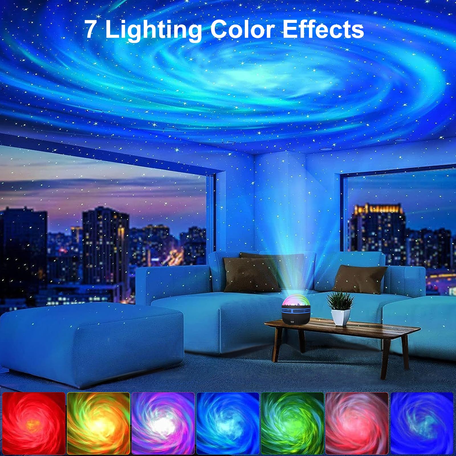 Maxrock Galaxy Projector Black Hole Projector With Remote Control For mature-themeds Bedroom Decoration  Party  Nebula Lamp Night Light For Kid Gifts