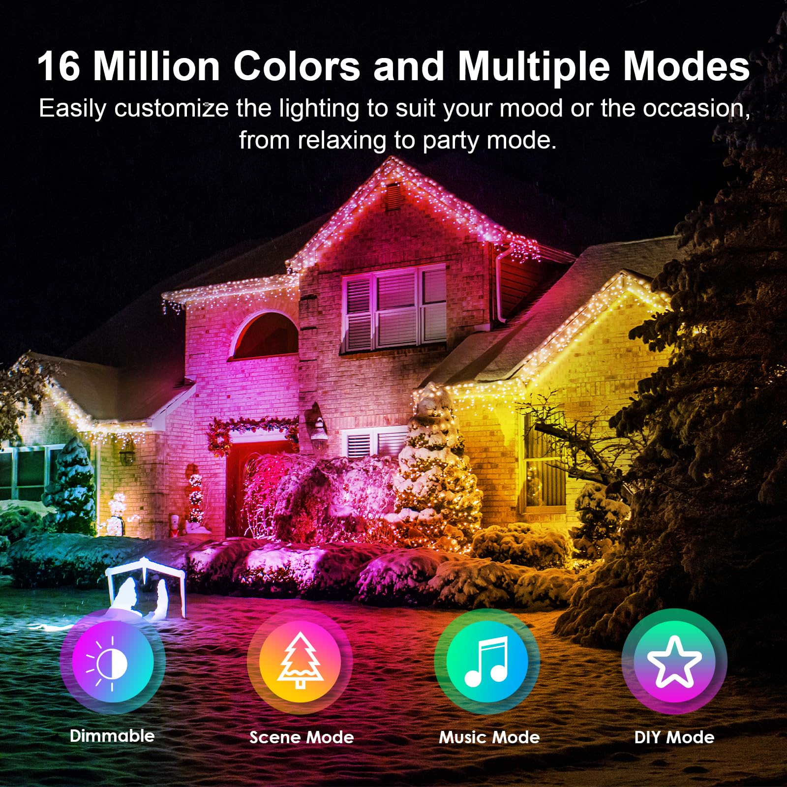 CHARKEE LED Strip Lights 200ft Waterproof Bluetooth RGB Tape Lighting IP67 Music Sync for Outdoor Pool Yard Decoration Model TTGA002-AUS-C1
