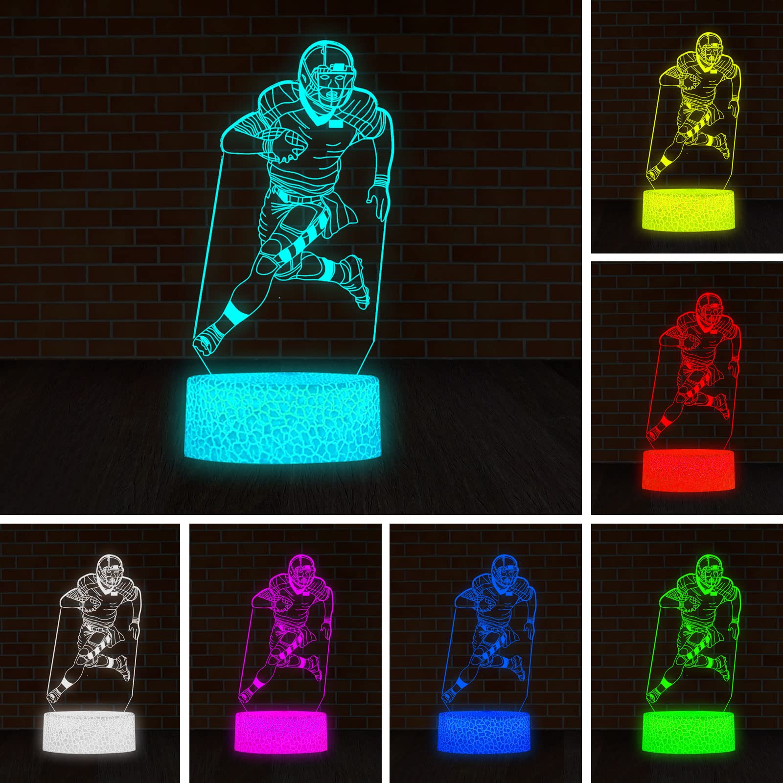SHANJIANKE 3D Night Light Touch Control - 7 Colors Auto Gradient Night Light,Kids Night Light Suitable for Home Outdoor Decorati