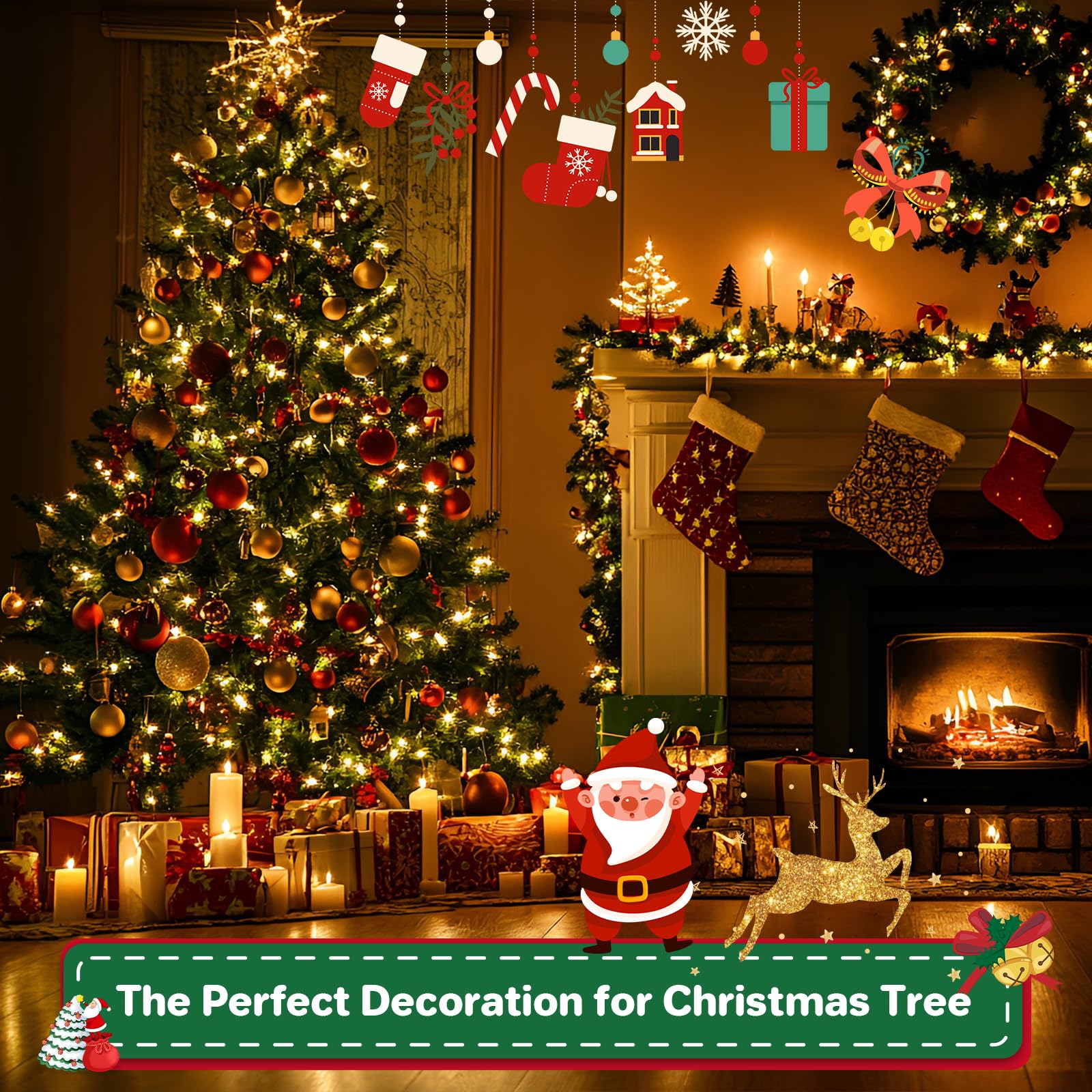 TGXCF 25FT 150LED Christmas Lights, Battery-Powered, Warm White, Cluster Lights with Timer & 8 Modes, Model F3-100LED