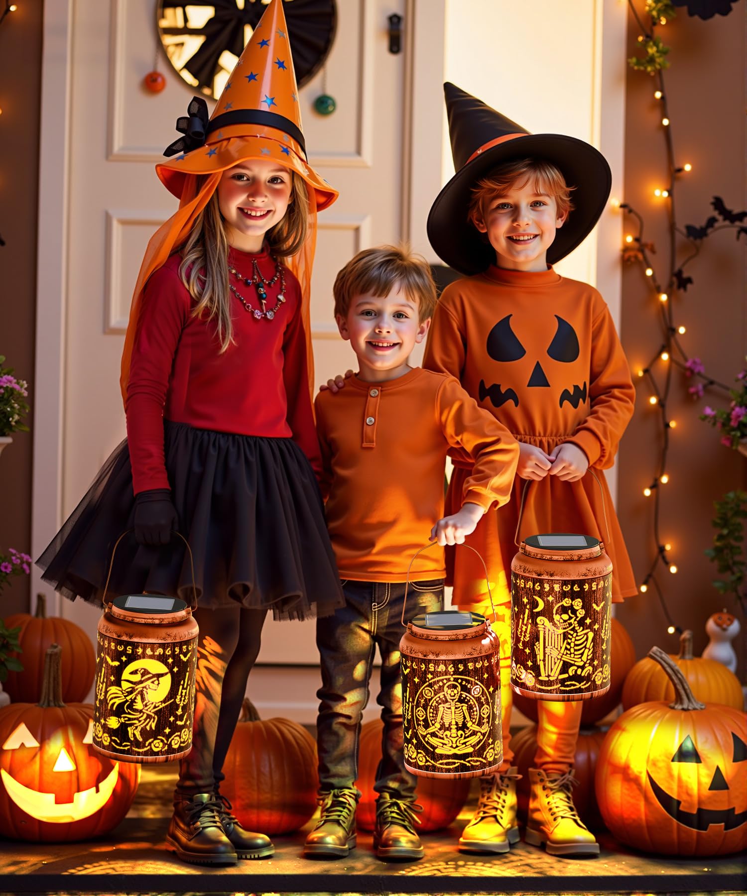 Christmas Stocking Stuffers For Women Solar Lanterns Halloween Decorations Outdoor Witchy Gifts Spooky Skull Gifts For Women Gothic Decor For Garden Yard Patio