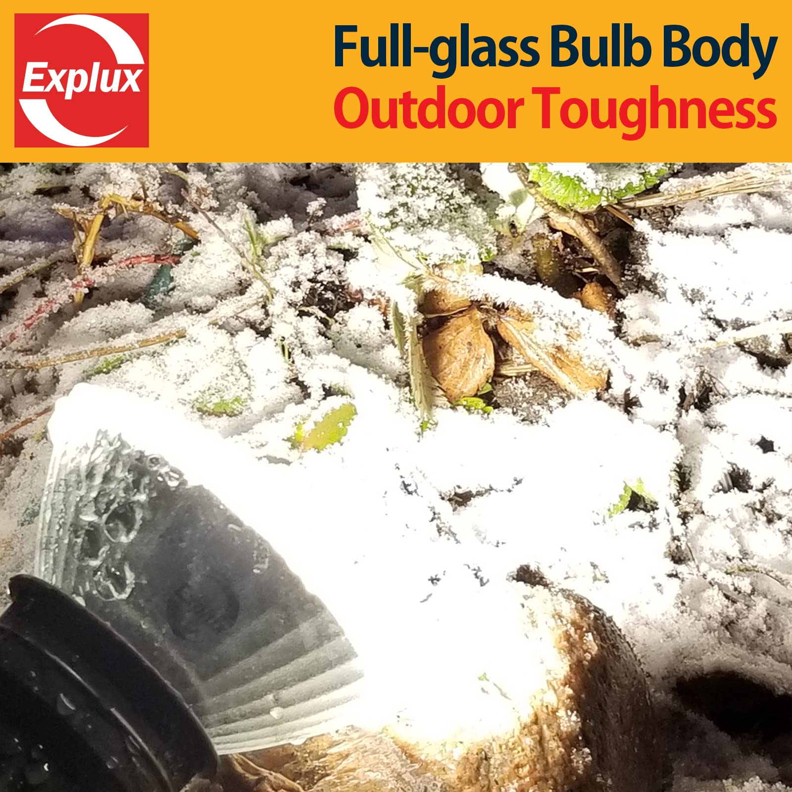 Explux Commercial-Grade LED PAR38, 150W Equivalent, 1600 Lumens, 40000 Hours, Classic Full Glass Flood Light Bulbs, Dimmable, Wa