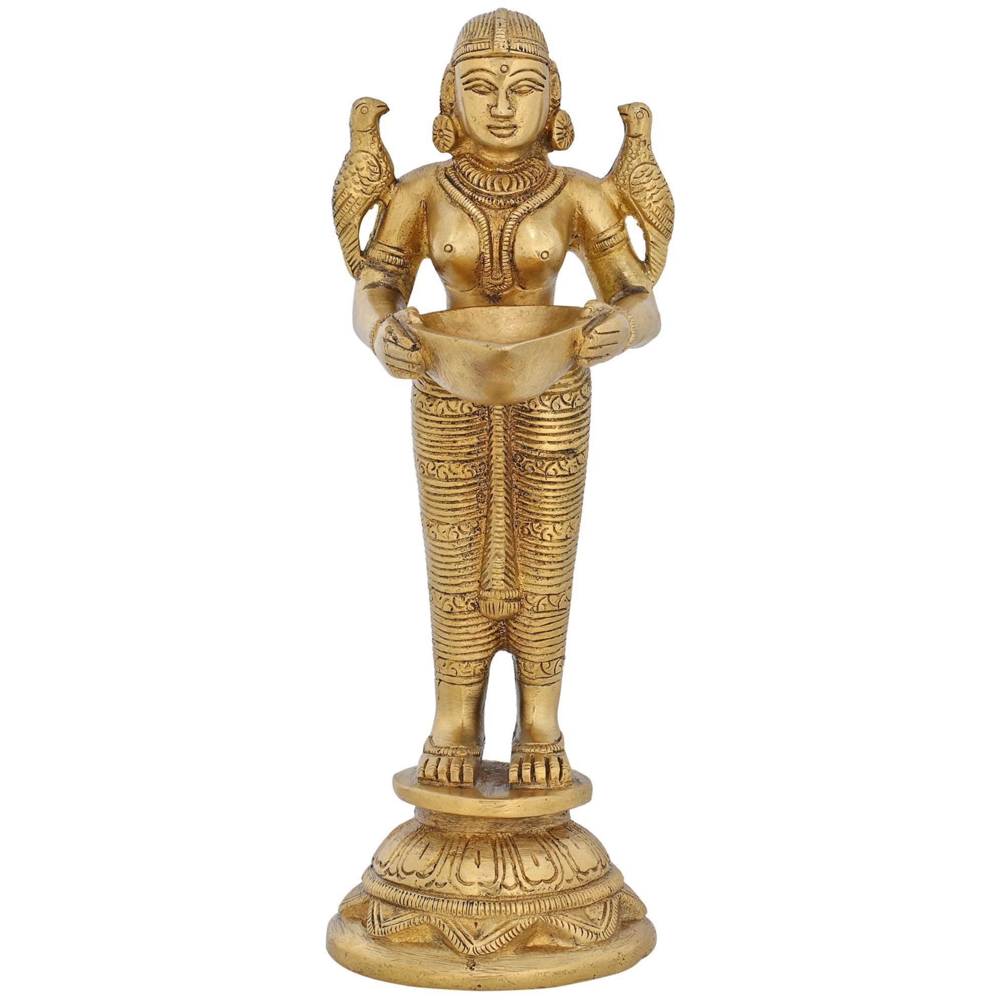Deva Kanya From Hindu Mythology Holding A Diya