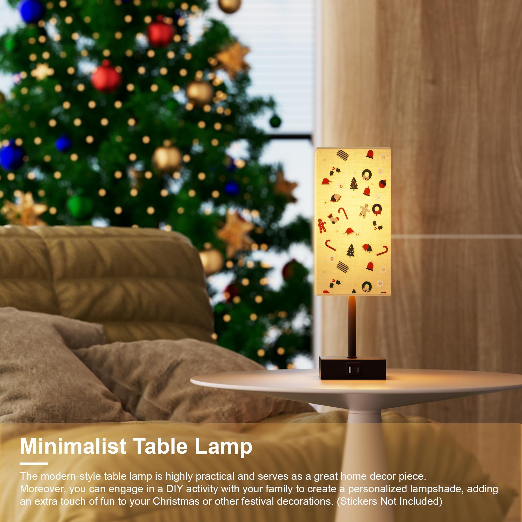 Sailstar Touch Bedside Lamp For Bedroom Set Of 2, 3 Way Dimmable Table Lamp With Usb C+A Charging Ports, Small Nightand Lamps Fo
