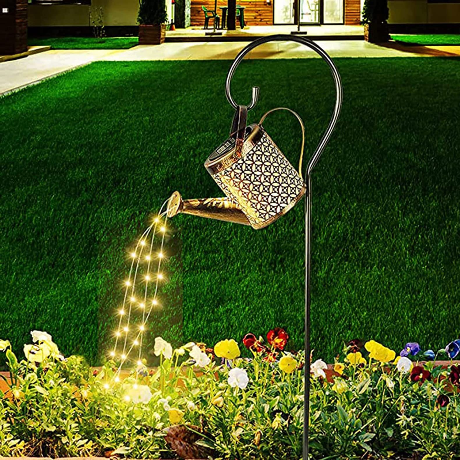Solar Watering Can Lights, LED Lantern Outdoor Light, Hanging Waterproof Outdoor Shower Garden Lights,Solar Lanterns for The Gar