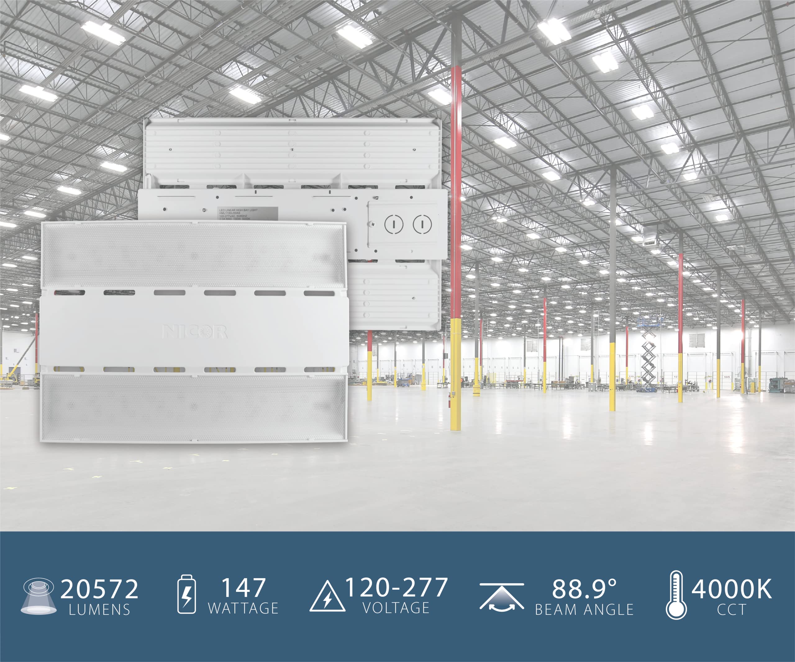 Hml1 150-Watt Linear Led High Bay, 4000K (Hml1150U40A)