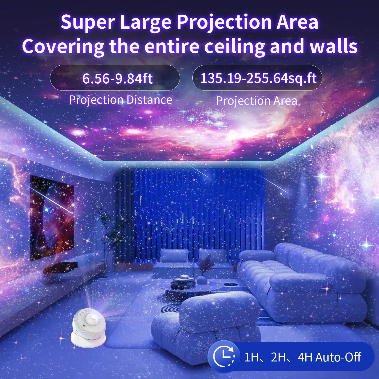 Meteor Galaxy Projector, 13 In 1 Planetarium Star Projector Realistic Starry Sky Night Light With Solar System Constellation Moo