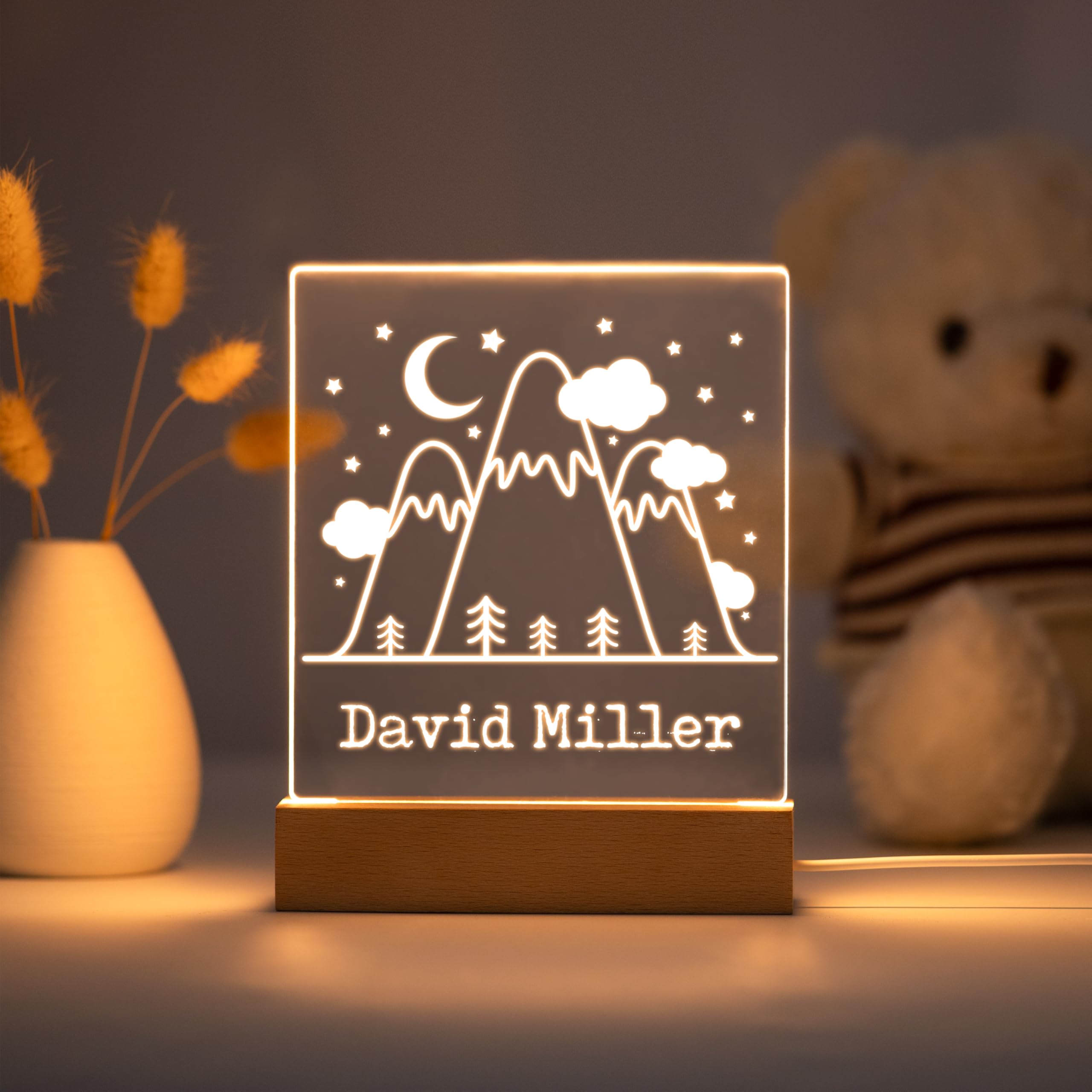 Personalized Night Light For Kids Girls Boys Customized Gifts For Baby Bedroom Decor Wanderlust