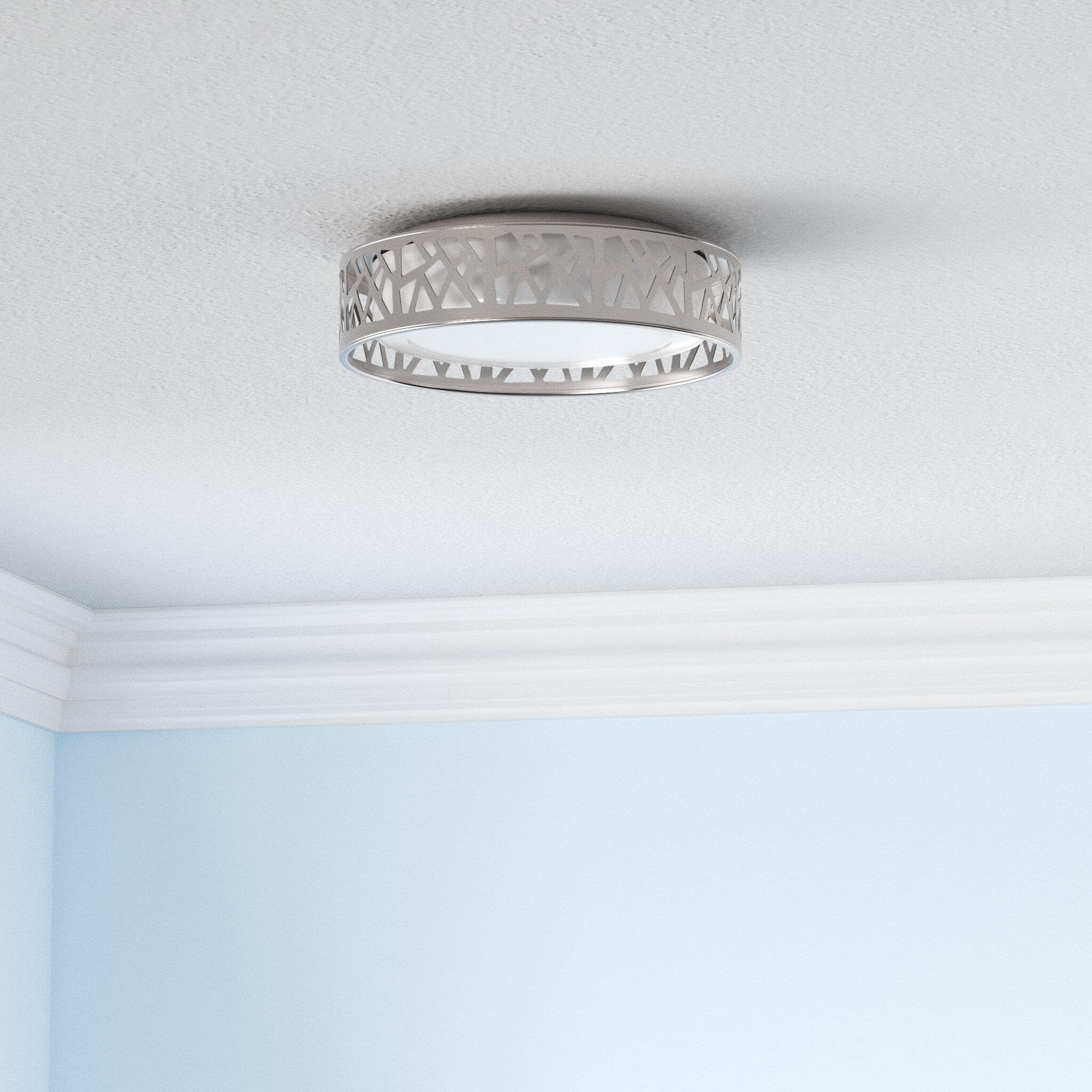 Vicnie Flush Mount Light Fixtures, 12 Inch Dimmable Led Kitchen Ceiling Lights, 15W 1100 Lumens 3000K Warm White, Etl Listed,Bru