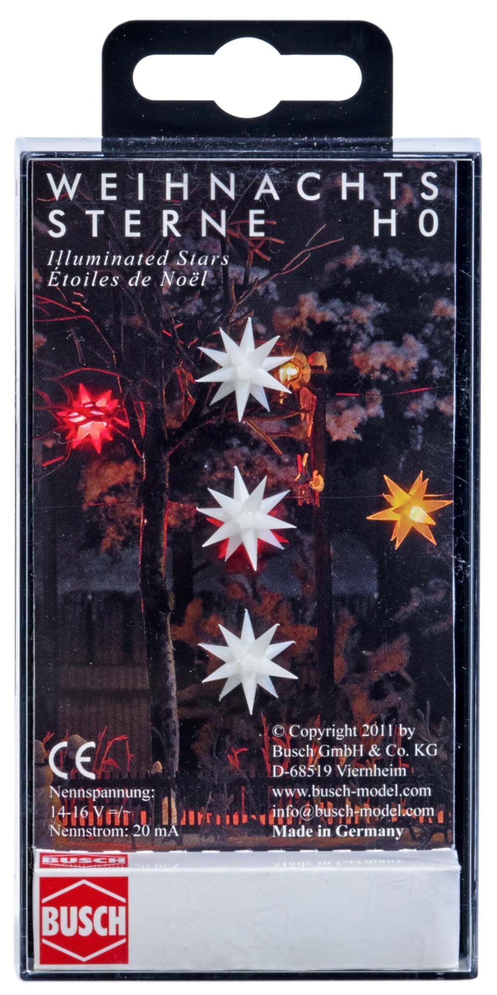 Busch 5414 Illuminated Stars White 3/ Ho Scale Model Lighting