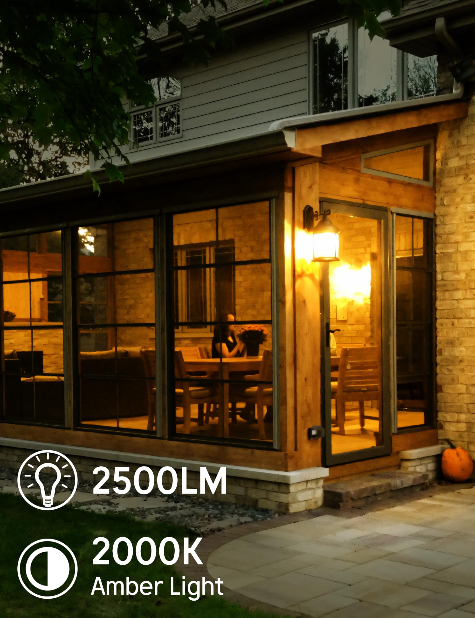 Prosperbiz Bug Light Bulbs A21 23W Amber Yellow 150W-200W Equivalent E26 Non-Dimmable 4 Pack