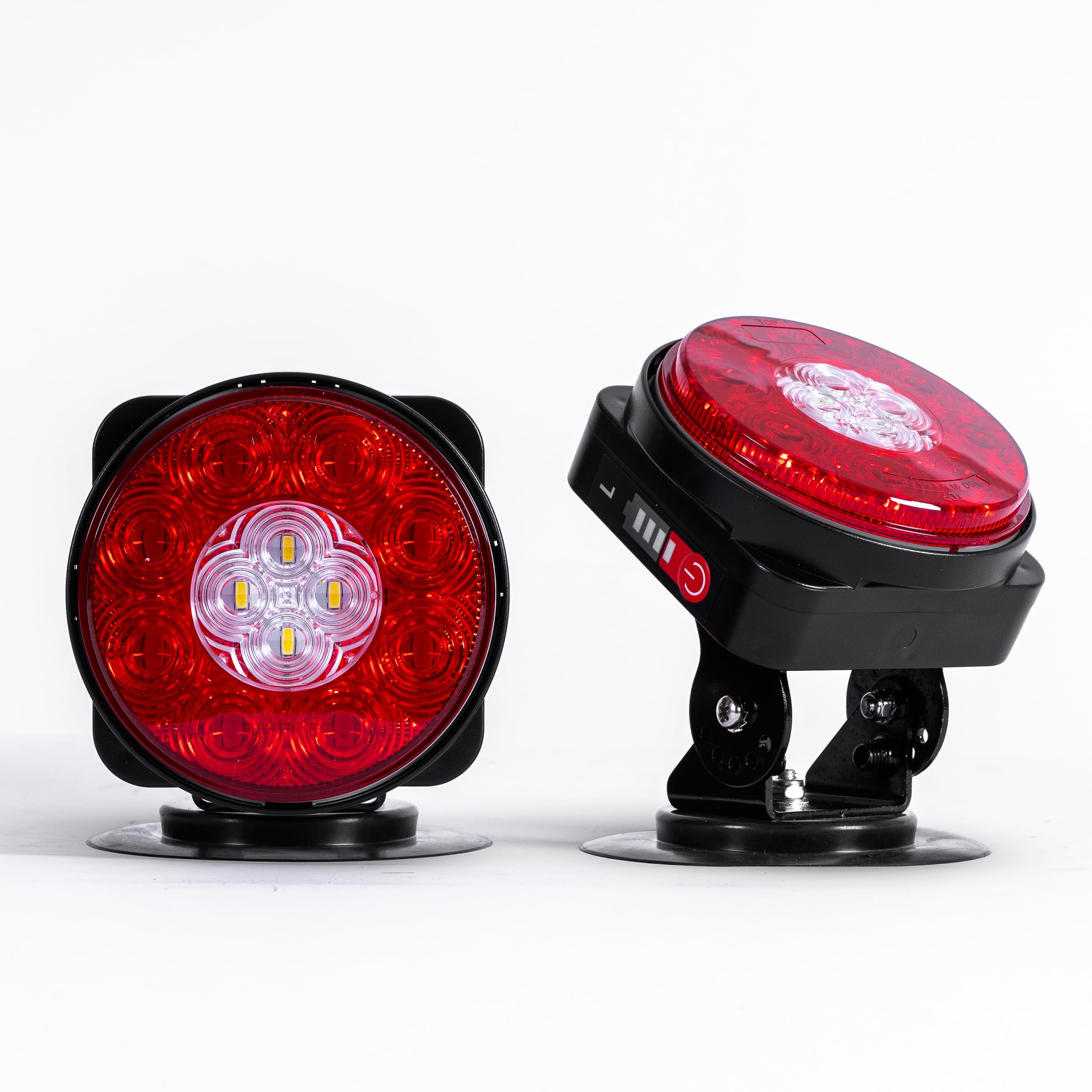 Master Tailgaters Wireless Pivot Tow Lights | 7 Pin cutting edge Round Adapter | Sturdy Magnetic Mount | Model MT-WTRP-7B-1