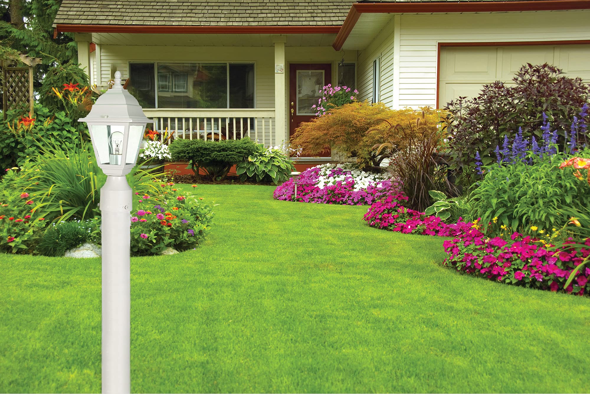 Nuvo 60/546 One Light Post Mount, 14 Inches, White