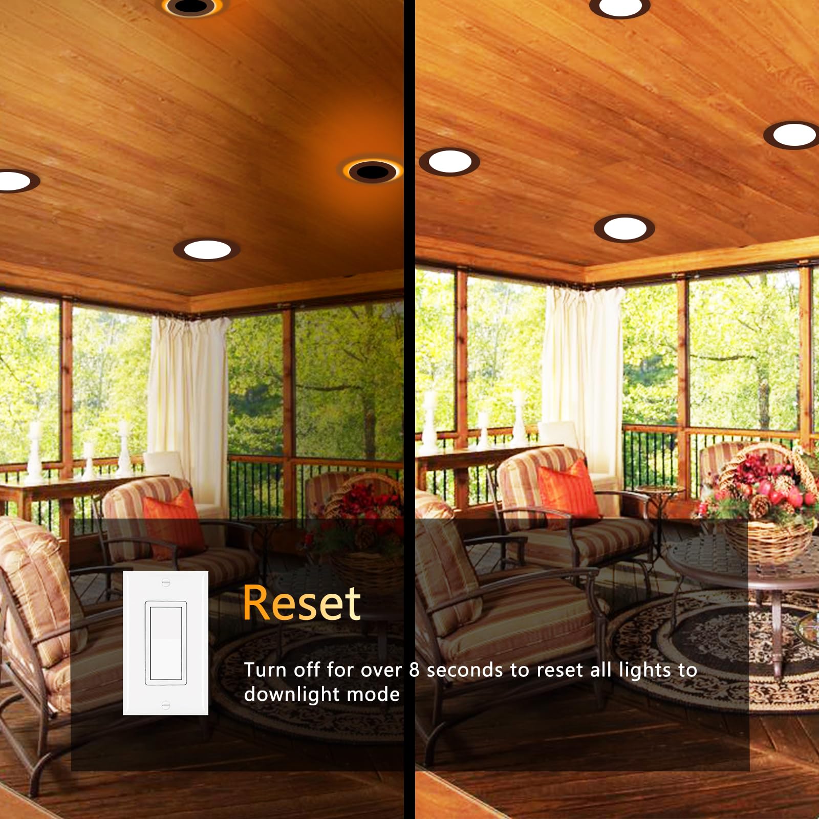 Cycevsun 12 Pack Bronze Recessed Lighting 6 Inch With Night Light, Canless Ultra Thin Wafer Downlight Pot Outdoor Exterior Soffi