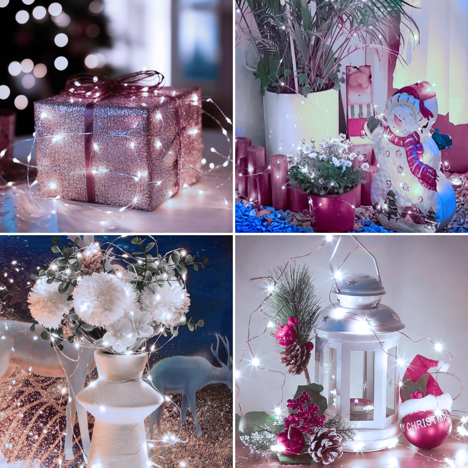 btfarm Fairy Lights 10 Pack, 10FT 30LED Twinkle Lights, Battery Operated, Waterproof, Cool White, Model L14