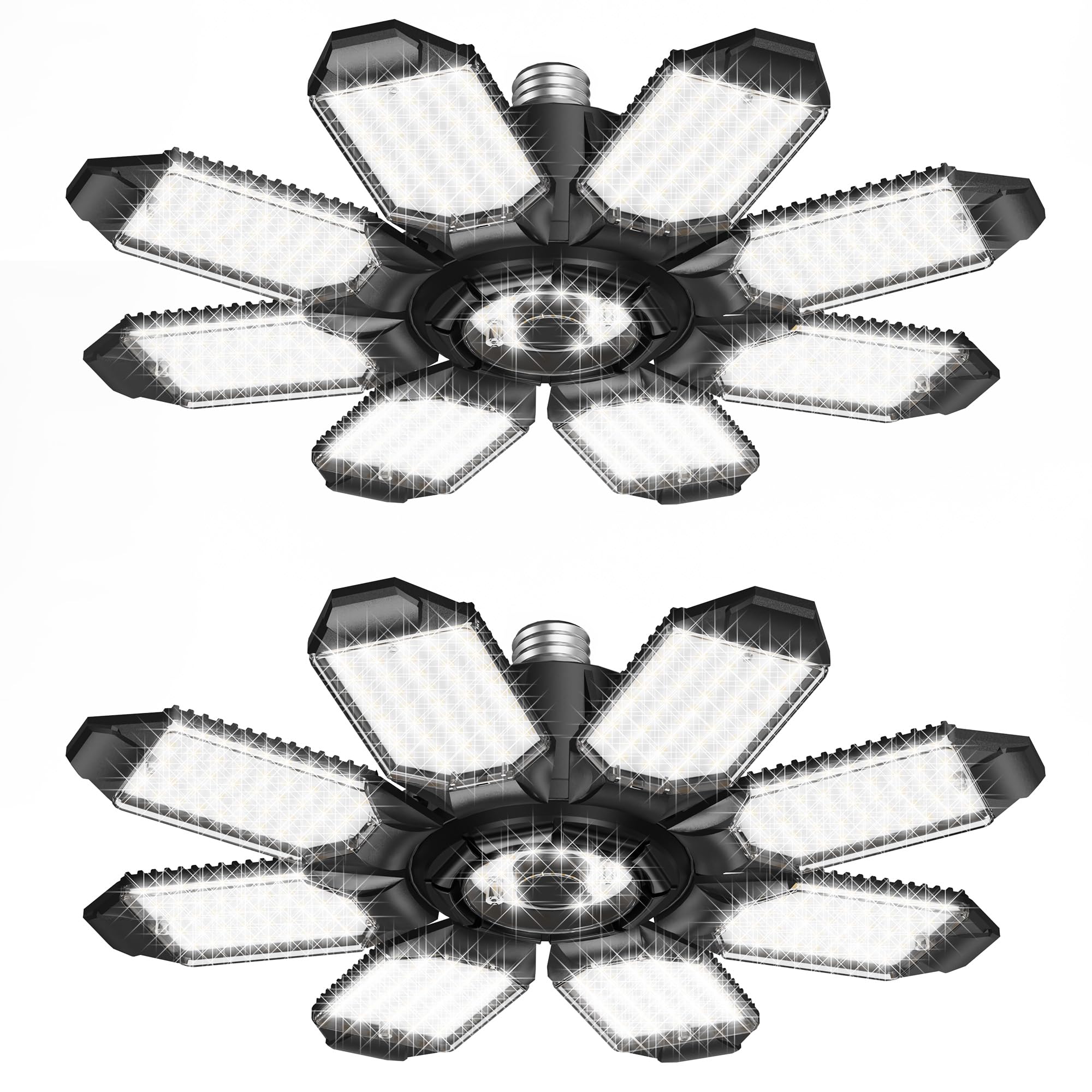 Craftersmark LED Garage Lights - 250W, 6500K, 25000LM Deformable LED Garage Lighting Fixture, Shop Lights for Garage, Basement, 