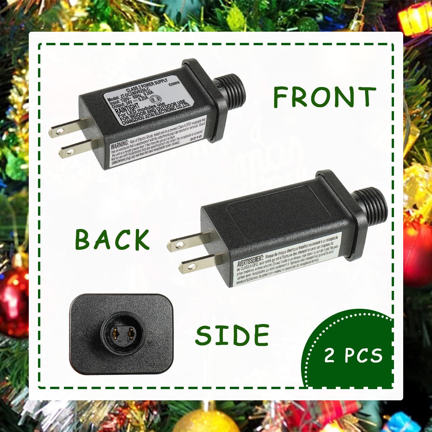Sigandg 24V 6W Led Transformer Replacement Class 2 Power Supply For Christmas String Light Inflatable Decorations Led Controller