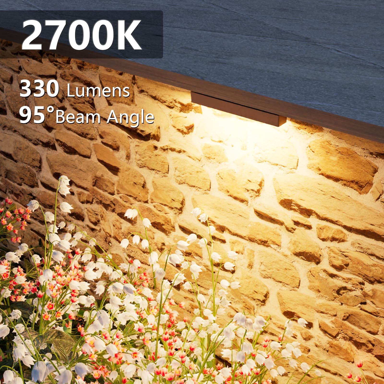 Volisun 12 Pack 7 Inch Retaining Wall Lights, Waterproof Led Hardscape Lighting, Cuttable Low Voltage Landscape Lighting, 12V Pa