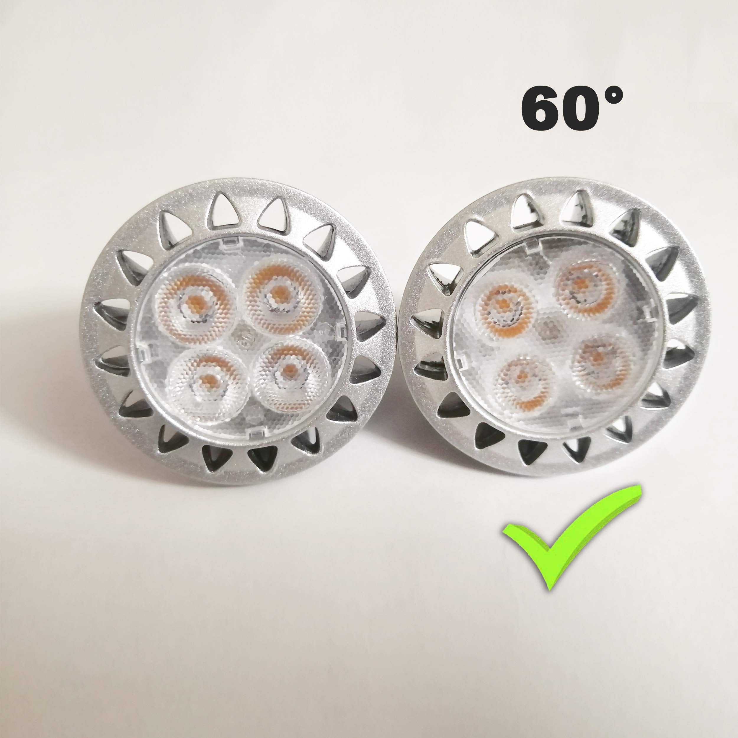 Alide Mr16 Led Bulbs 60 60 Degree Wide Beam Angle,5W Replace 20W 35W Halogen,2700K Soft Warm White,Low Voltage 12Volt Mr16 Gu5.3