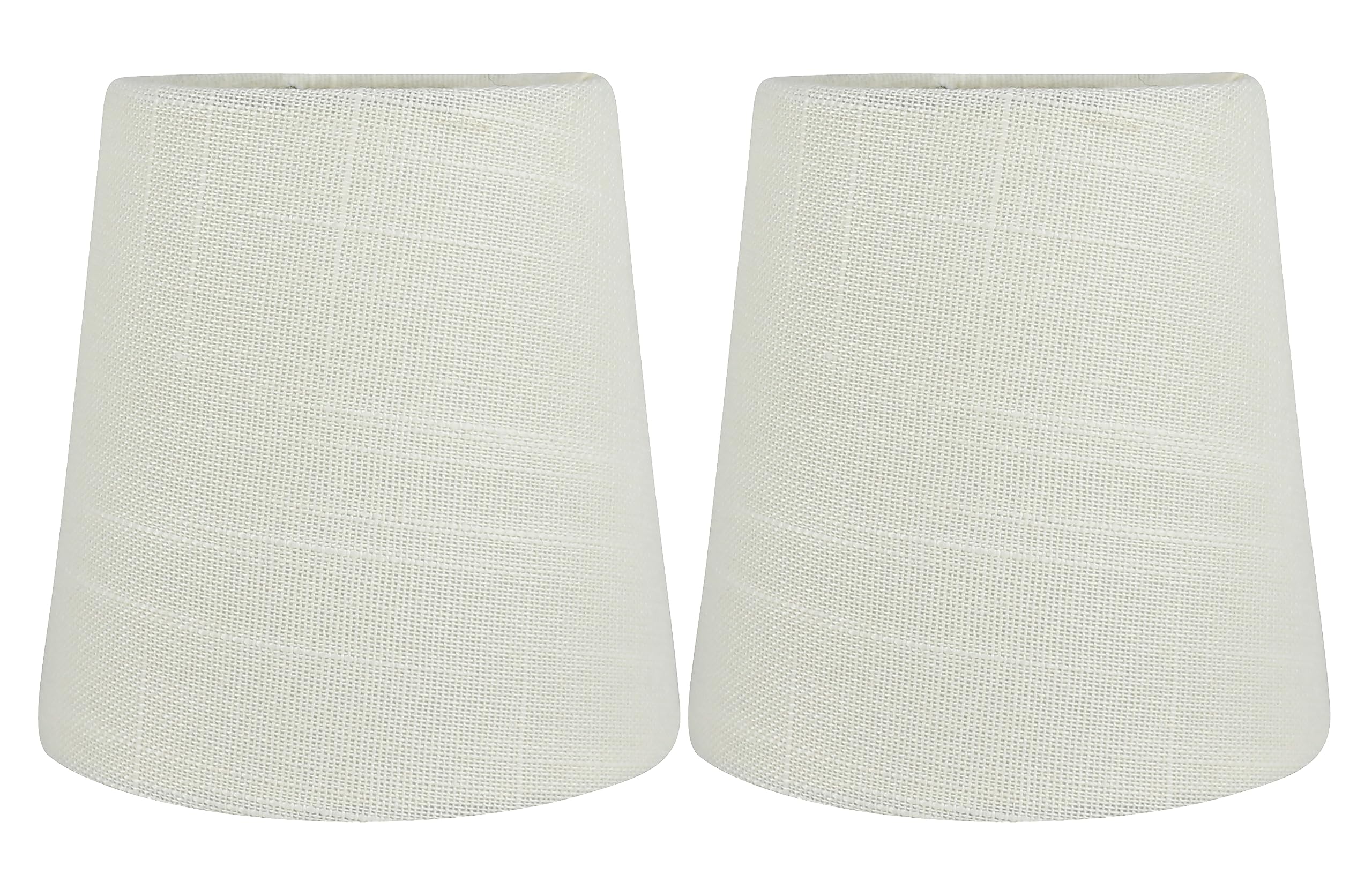 Meriville Chandelier Lamp Shades, 3.5-inch by 4.5-inch by 4.5-inch, Clip-on (Set of 2, Sand)