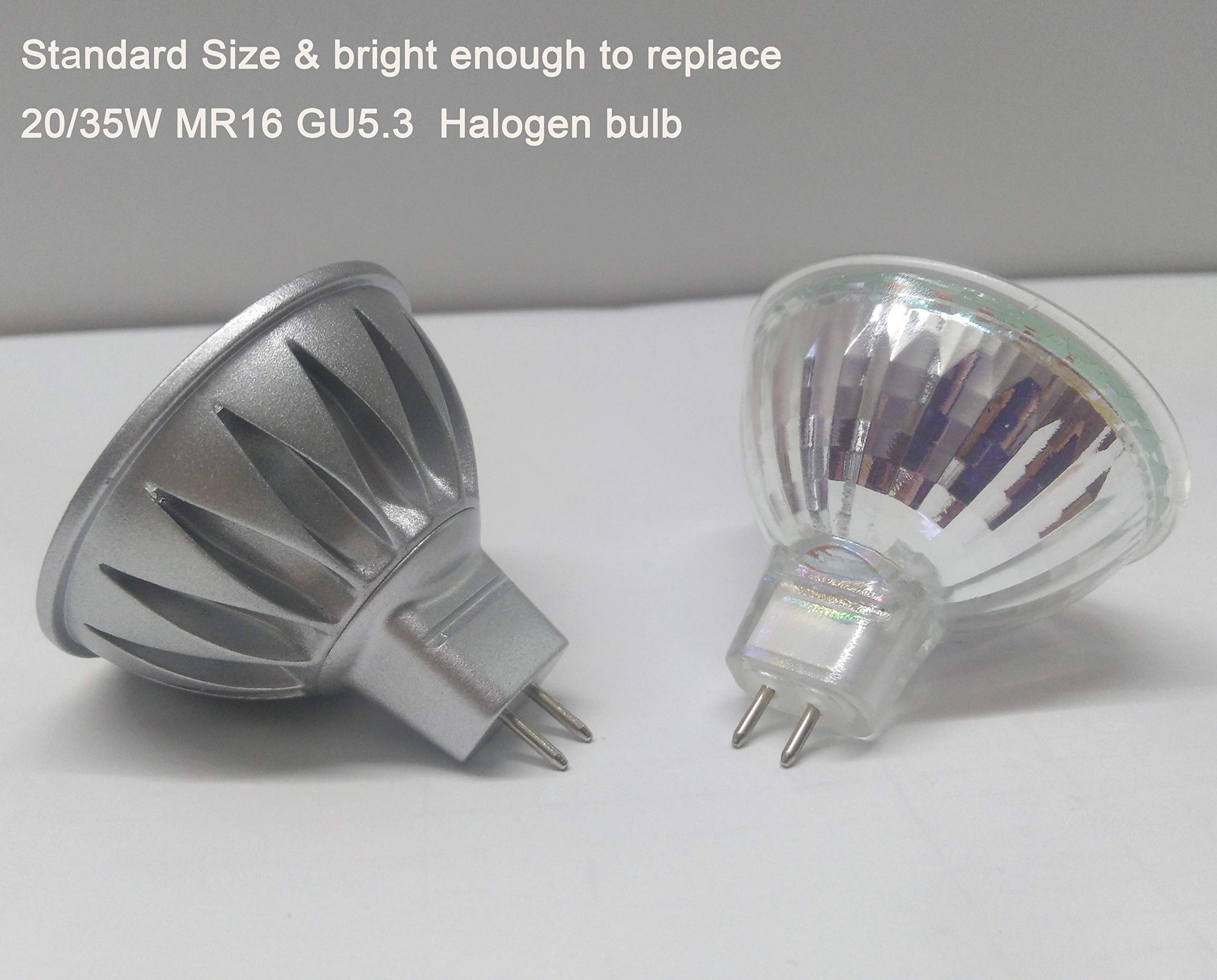 ALIDE MR16 Red LED Bulbs 5W, 12V Low Voltage, 6 Pack - Outdoor Landscape Lighting, Not Dimmable, Aluminum