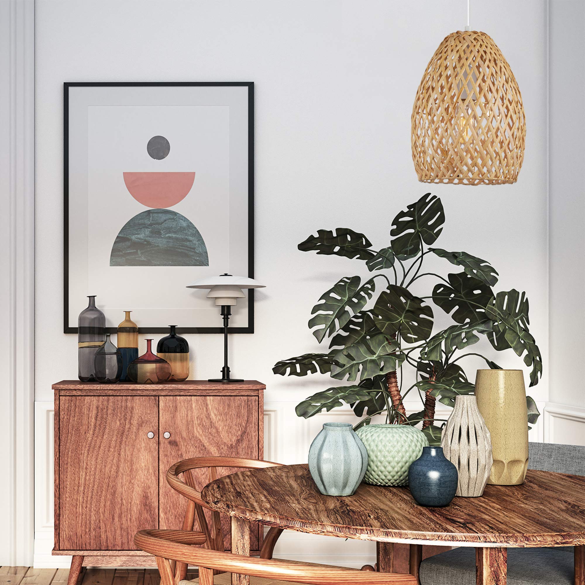 Globe Electric Rio Pendant Light, Metal, Model 61090, Twine Color