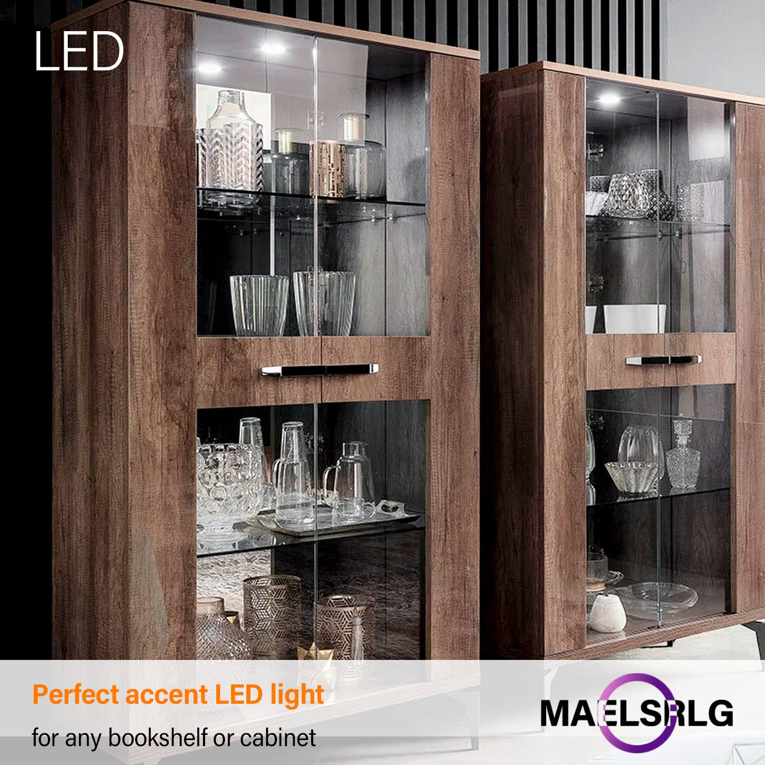 Maelsrlg R14 Led Bulb 4W(40W Equivalent) Mini Reflector Flood Light Bulbs 5000K Daylight, Curio Cabinet Light Bulb, Non-Dimmable