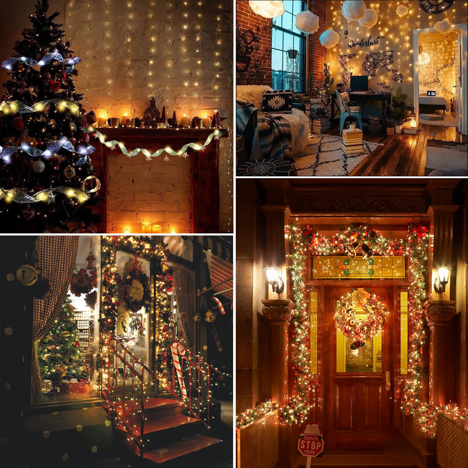 OMIKA Fairy Lights 40ft 120 LED Color Changing String Lights with Remote, 16 RGB Colors, 132 Modes for Bedroom, Wedding, Christmas, Halloween Decor